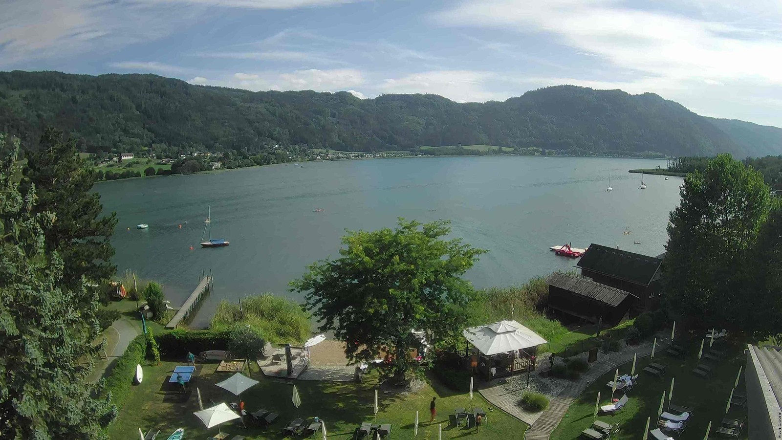 Archiv Foto Webcam Ossiacher See: Ausblick vom Hotel Seerose