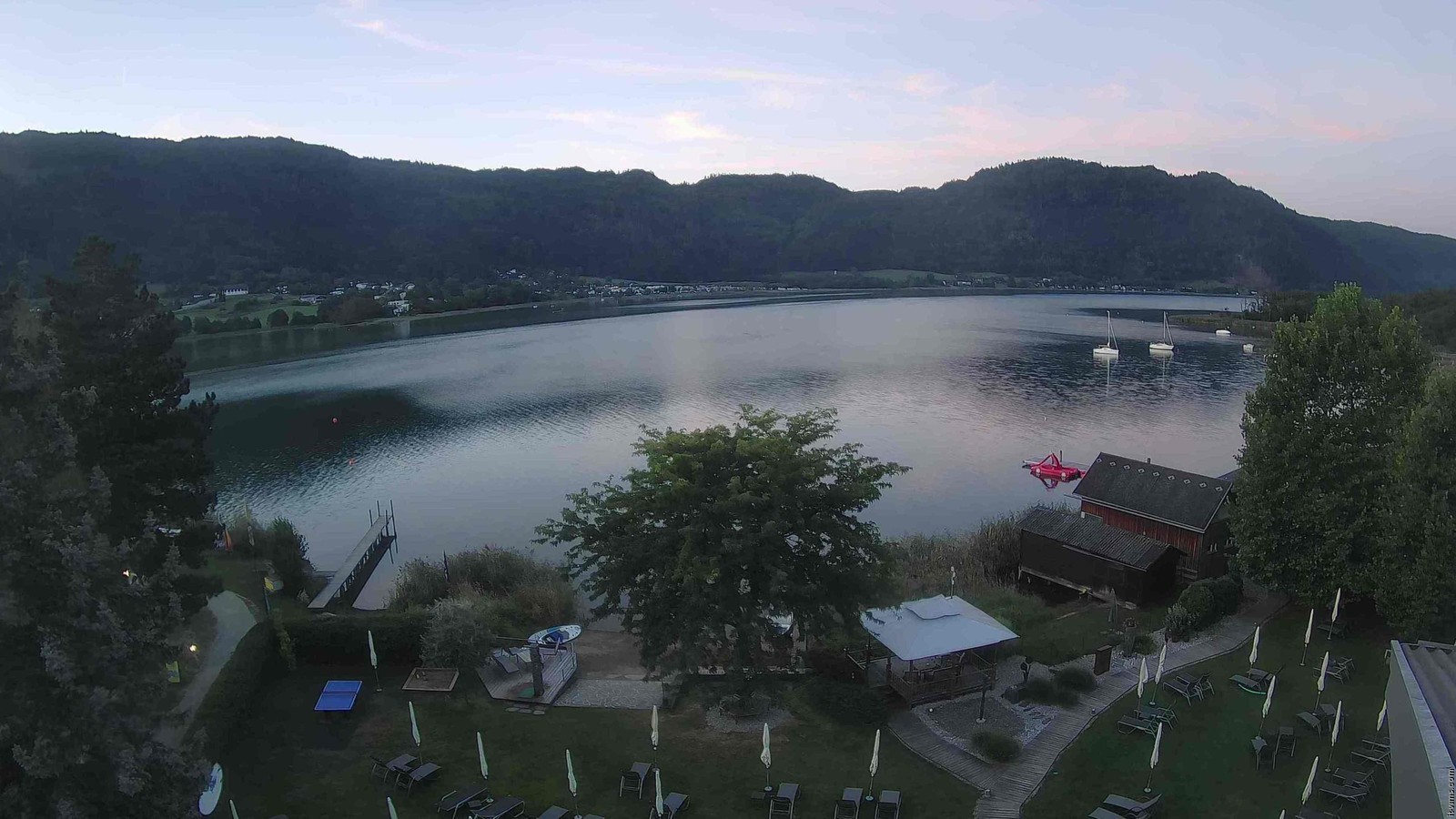 Archiv Foto Webcam Ossiacher See: Ausblick vom Hotel Seerose