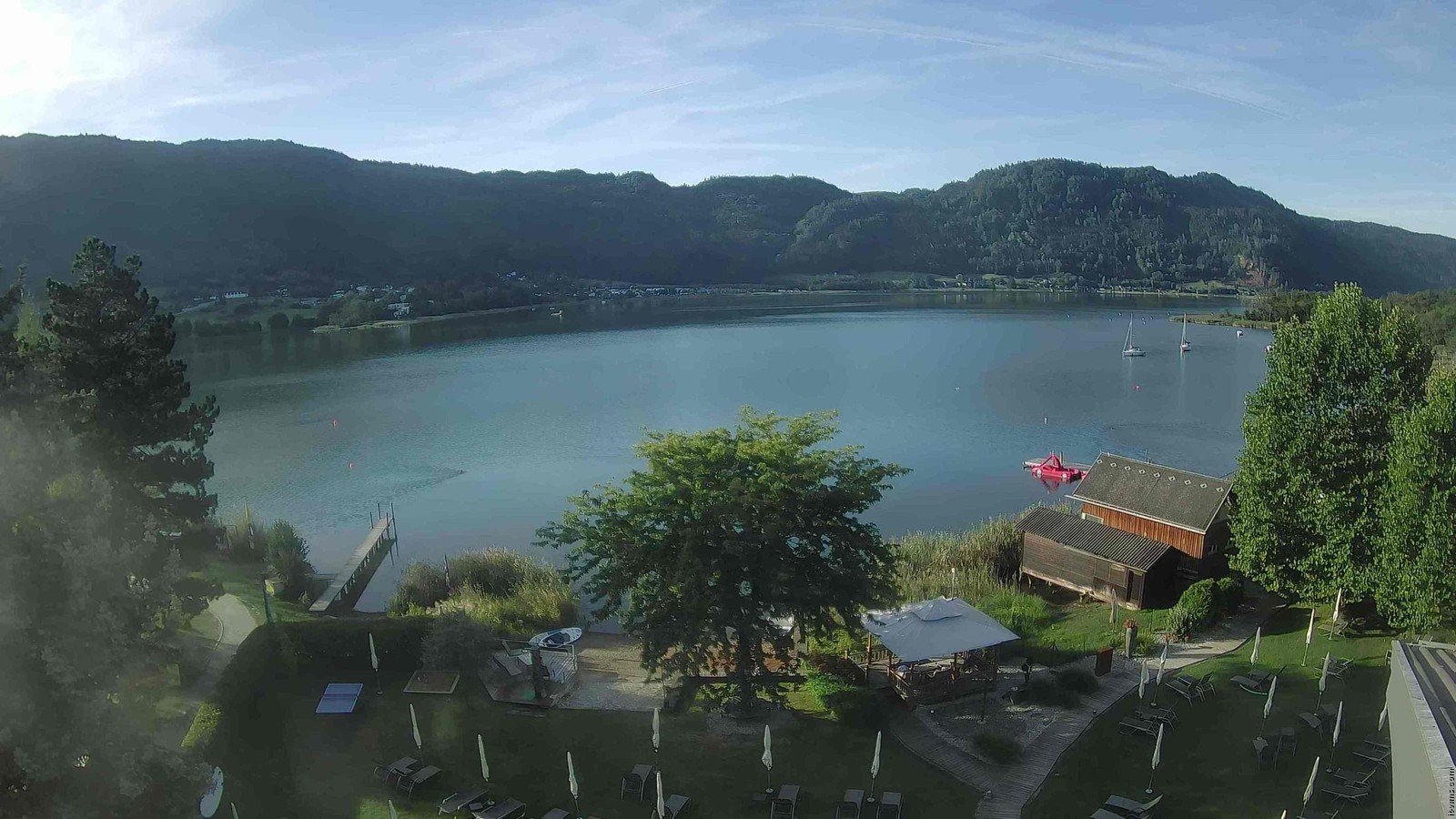 Archiv Foto Webcam Ossiacher See: Ausblick vom Hotel Seerose