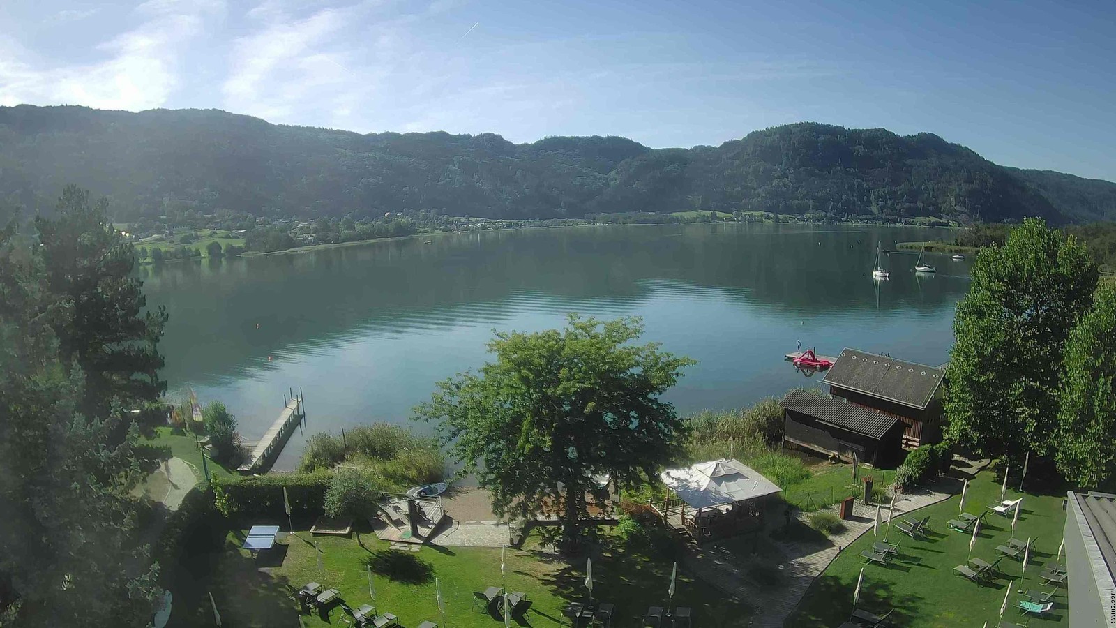 Archiv Foto Webcam Ossiacher See: Ausblick vom Hotel Seerose