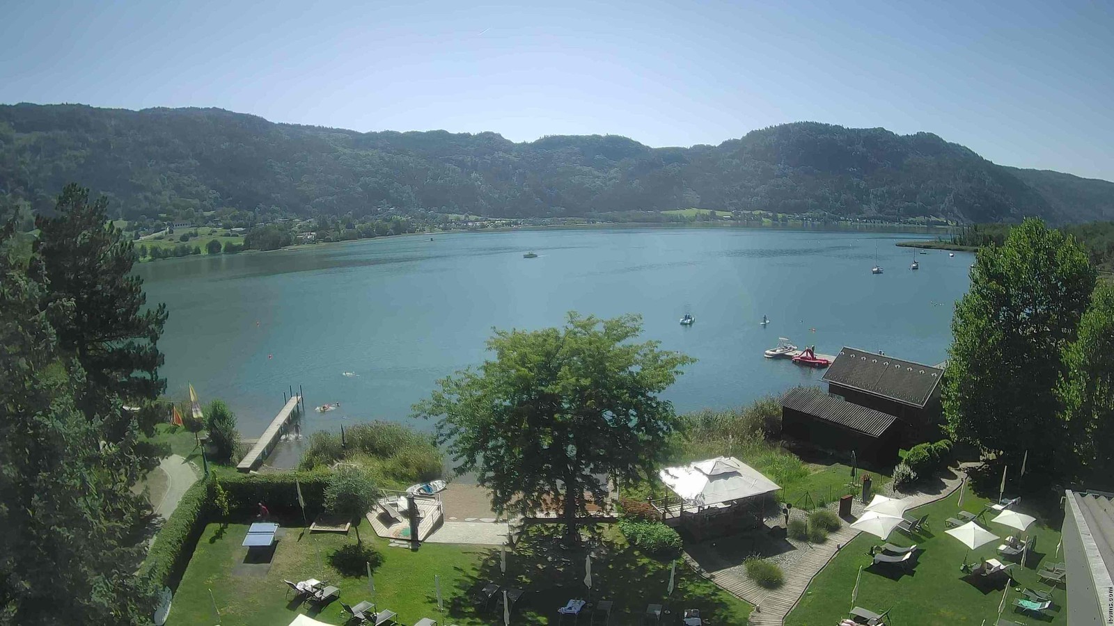Archiv Foto Webcam Ossiacher See: Ausblick vom Hotel Seerose
