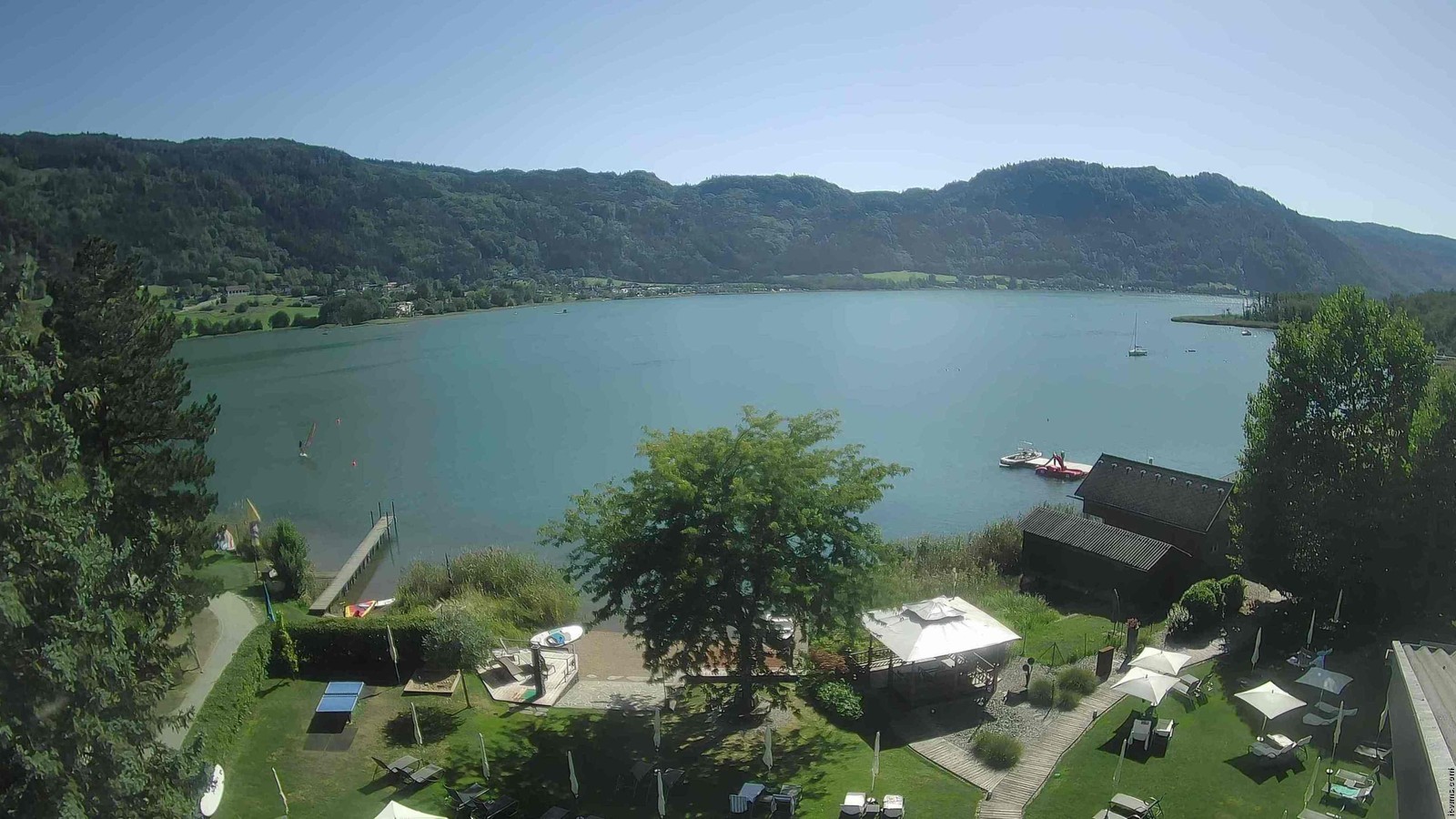 Archiv Foto Webcam Ossiacher See: Ausblick vom Hotel Seerose