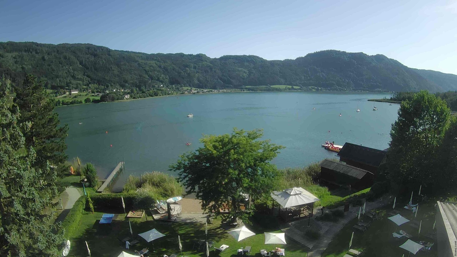 Archiv Foto Webcam Ossiacher See: Ausblick vom Hotel Seerose