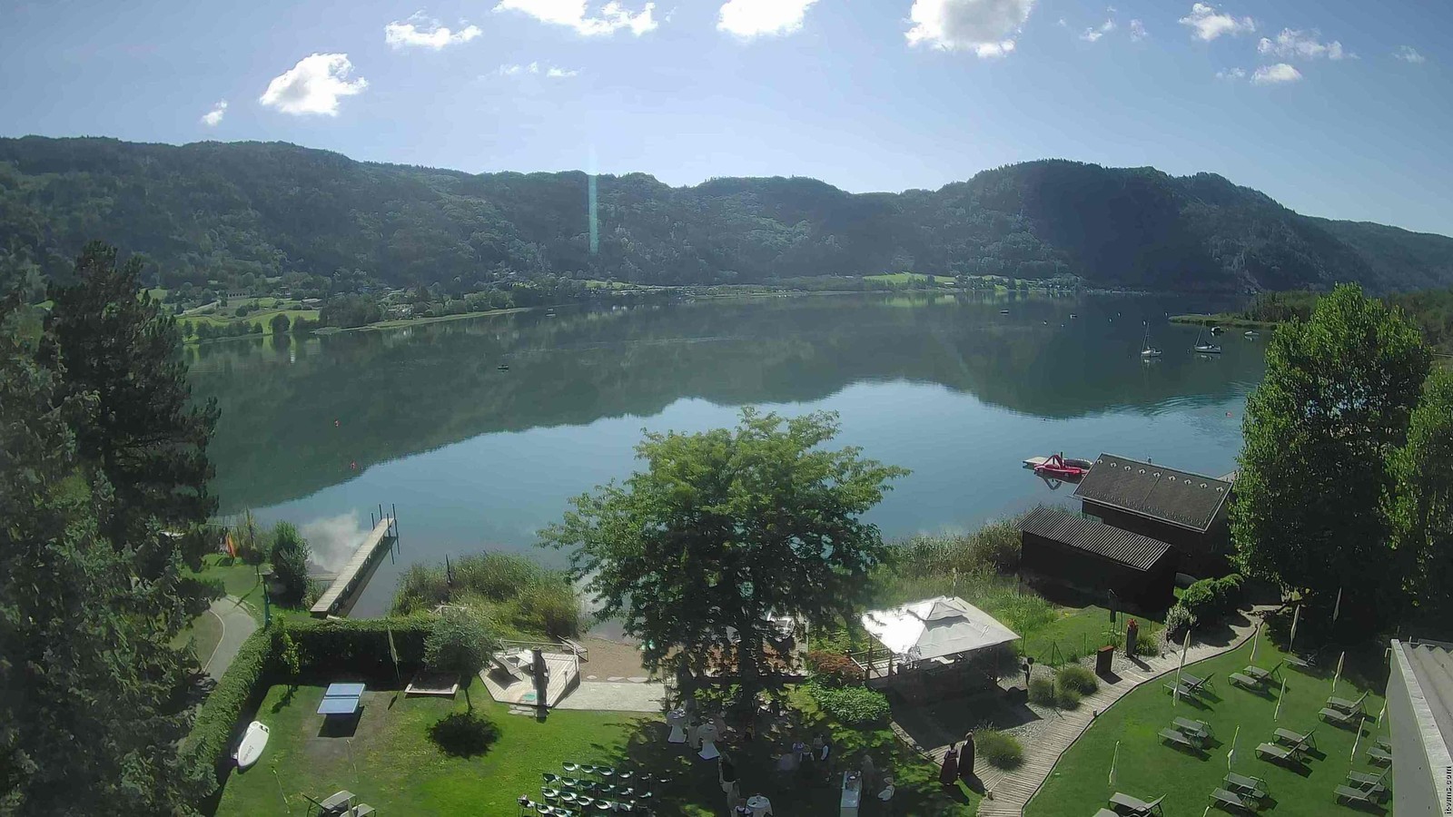 Archiv Foto Webcam Ossiacher See: Ausblick vom Hotel Seerose