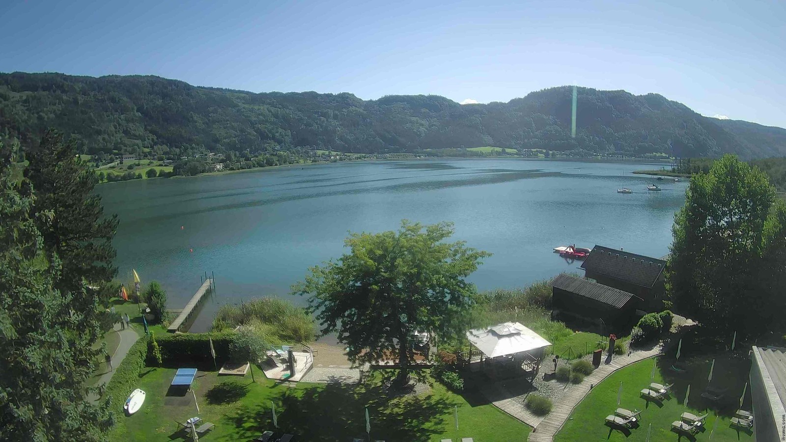 Archiv Foto Webcam Ossiacher See: Ausblick vom Hotel Seerose