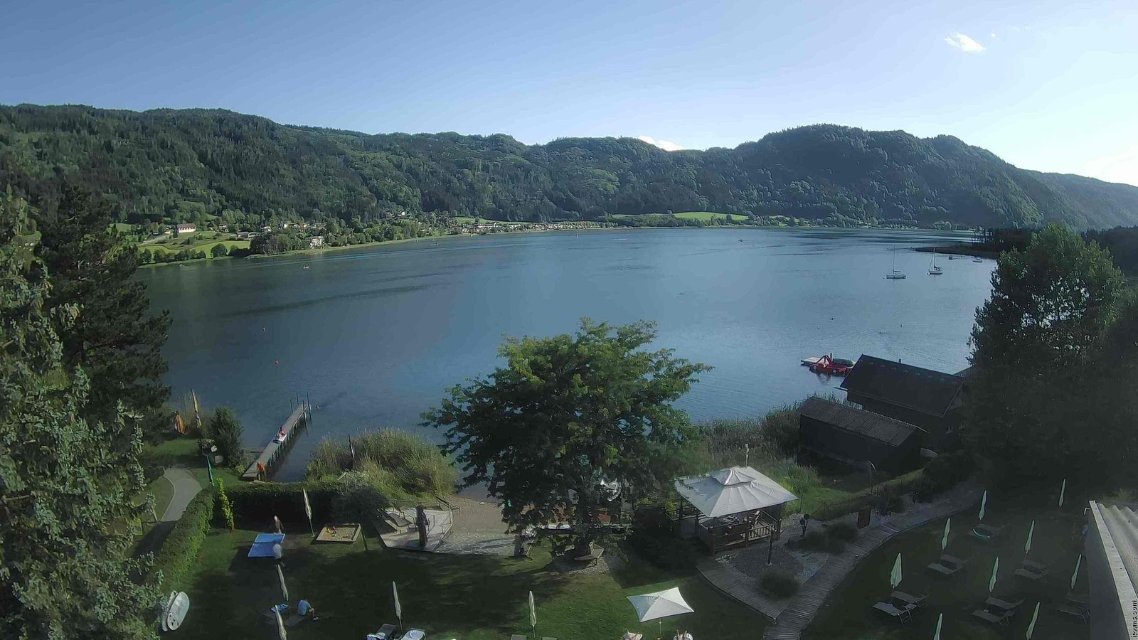 Archiv Foto Webcam Ossiacher See: Ausblick vom Hotel Seerose
