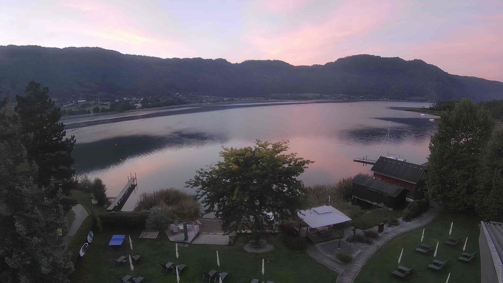 Archiv Foto Webcam Ossiacher See: Ausblick vom Hotel Seerose