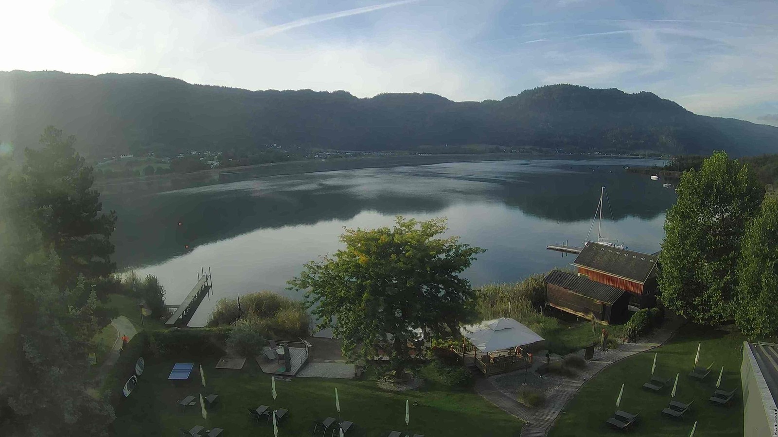 Archiv Foto Webcam Ossiacher See: Ausblick vom Hotel Seerose