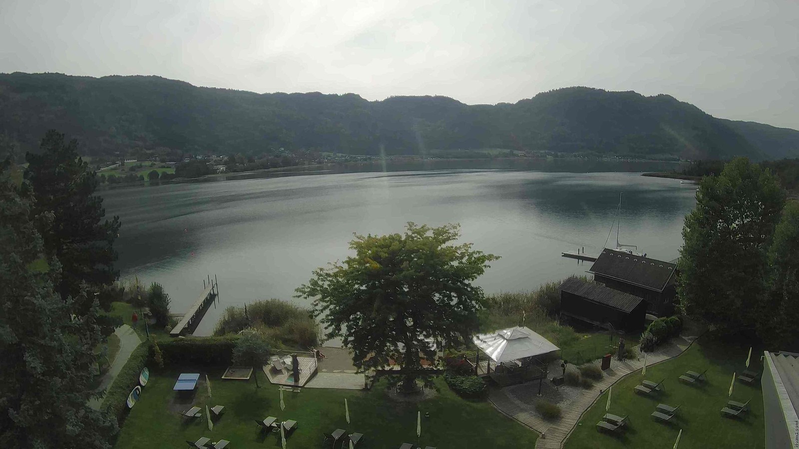 Archiv Foto Webcam Ossiacher See: Ausblick vom Hotel Seerose
