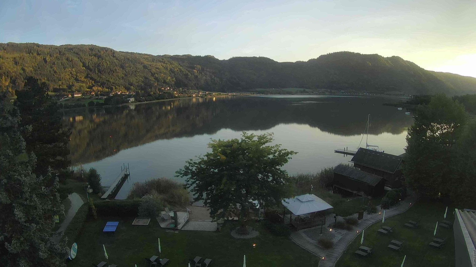 Archiv Foto Webcam Ossiacher See: Ausblick vom Hotel Seerose