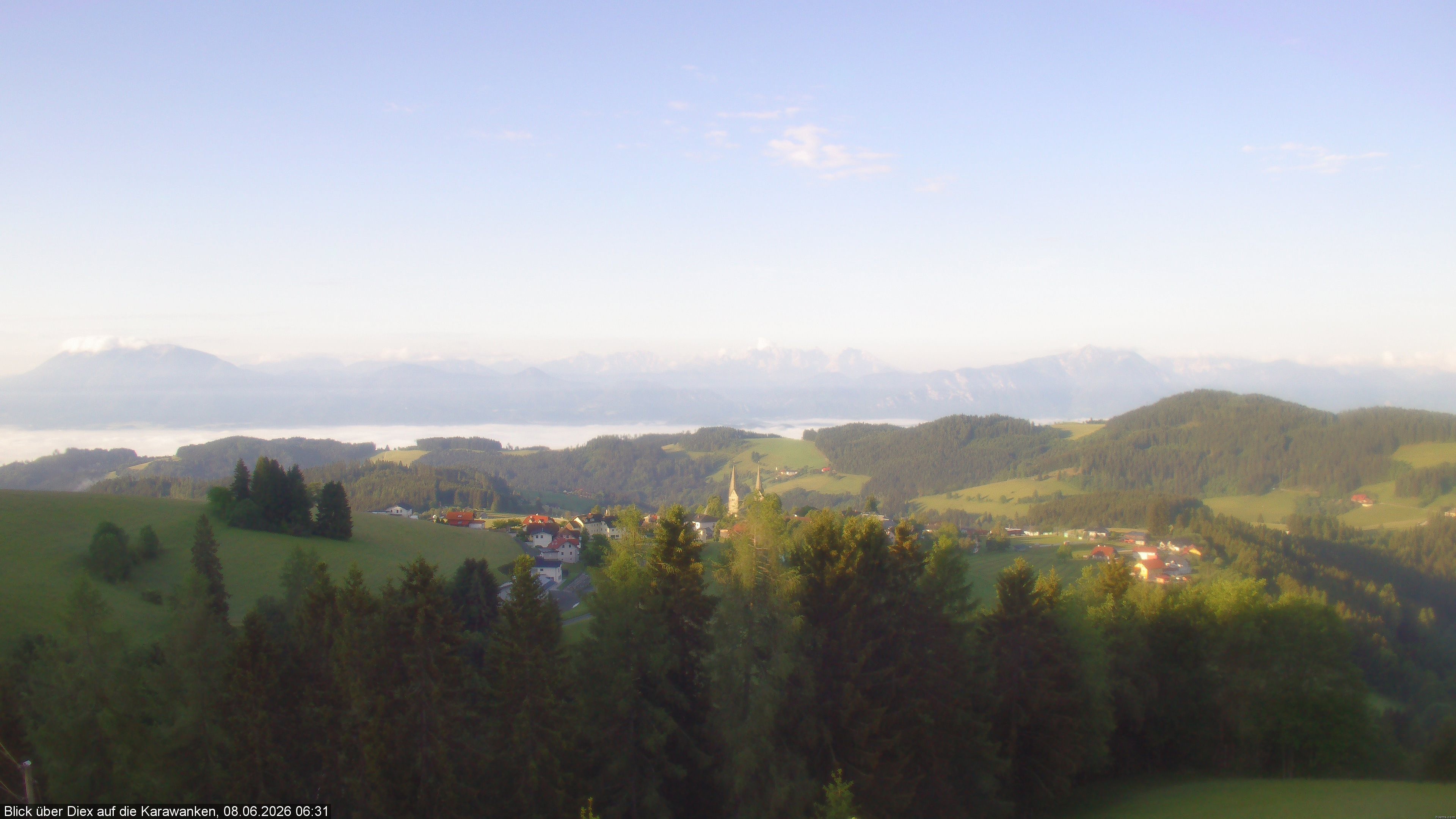 Archiv Foto Webcam Blick auf Diex (Kärnten)