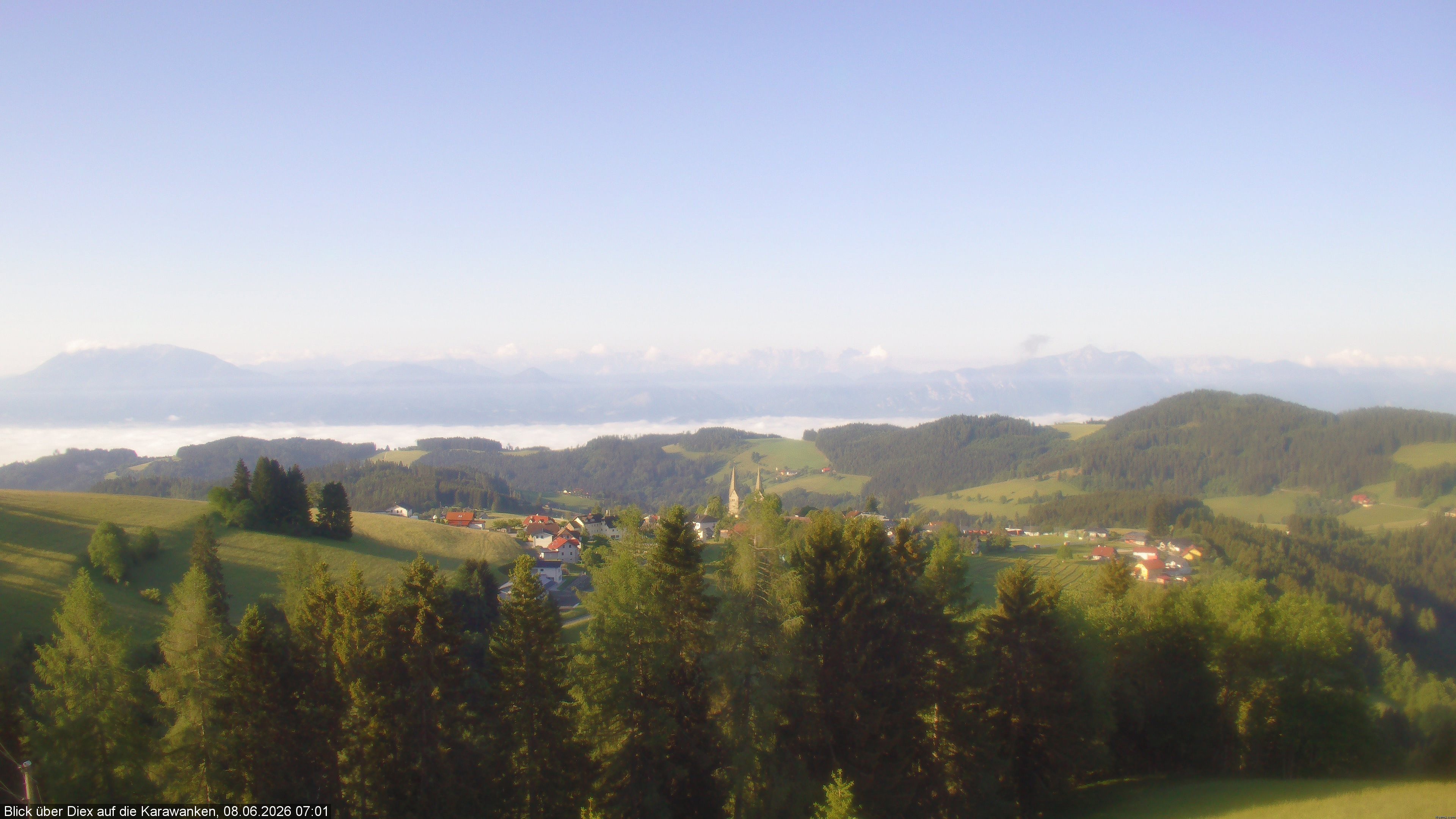 Archiv Foto Webcam Blick auf Diex (Kärnten)