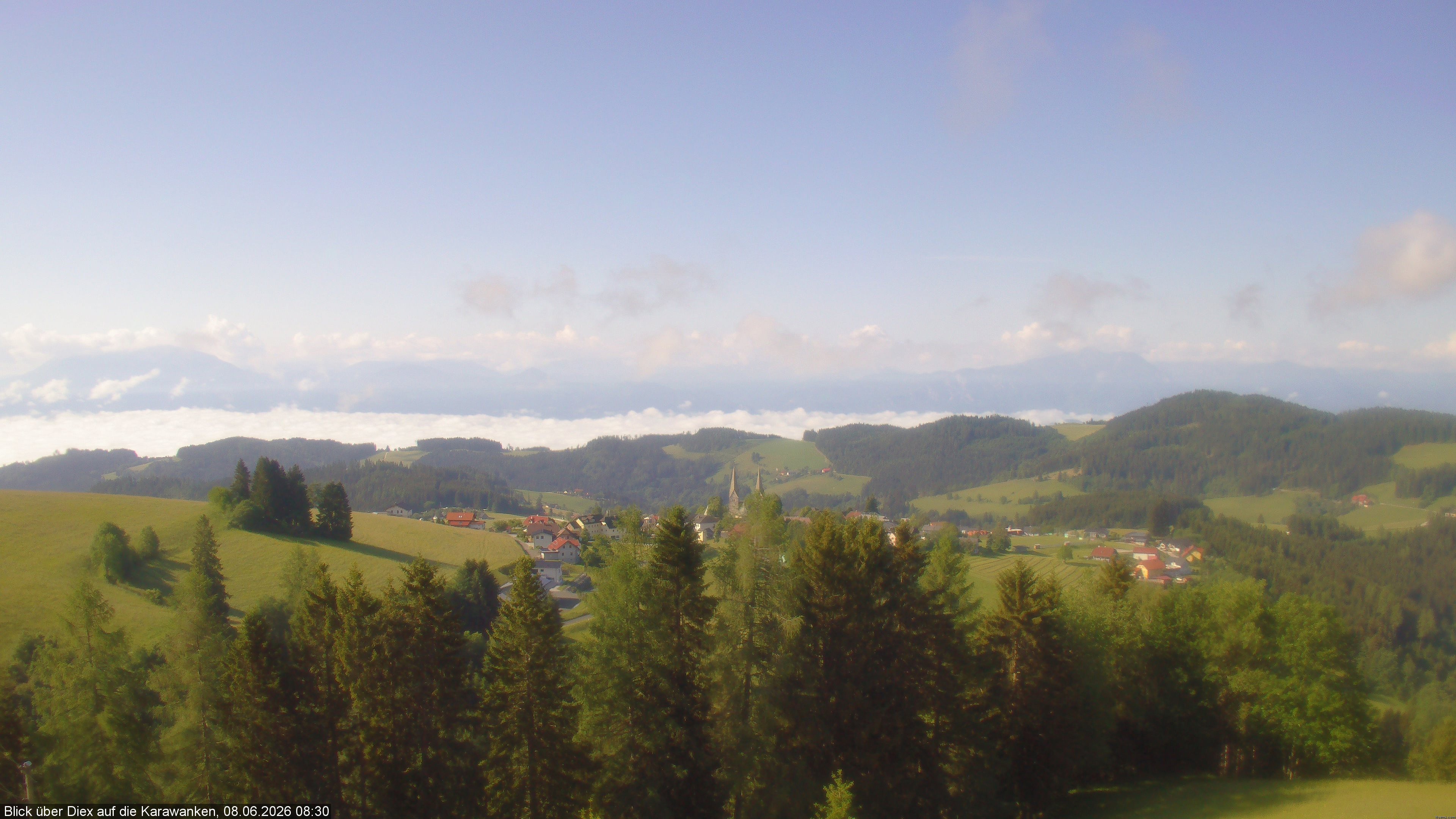 Archiv Foto Webcam Blick auf Diex (Kärnten)