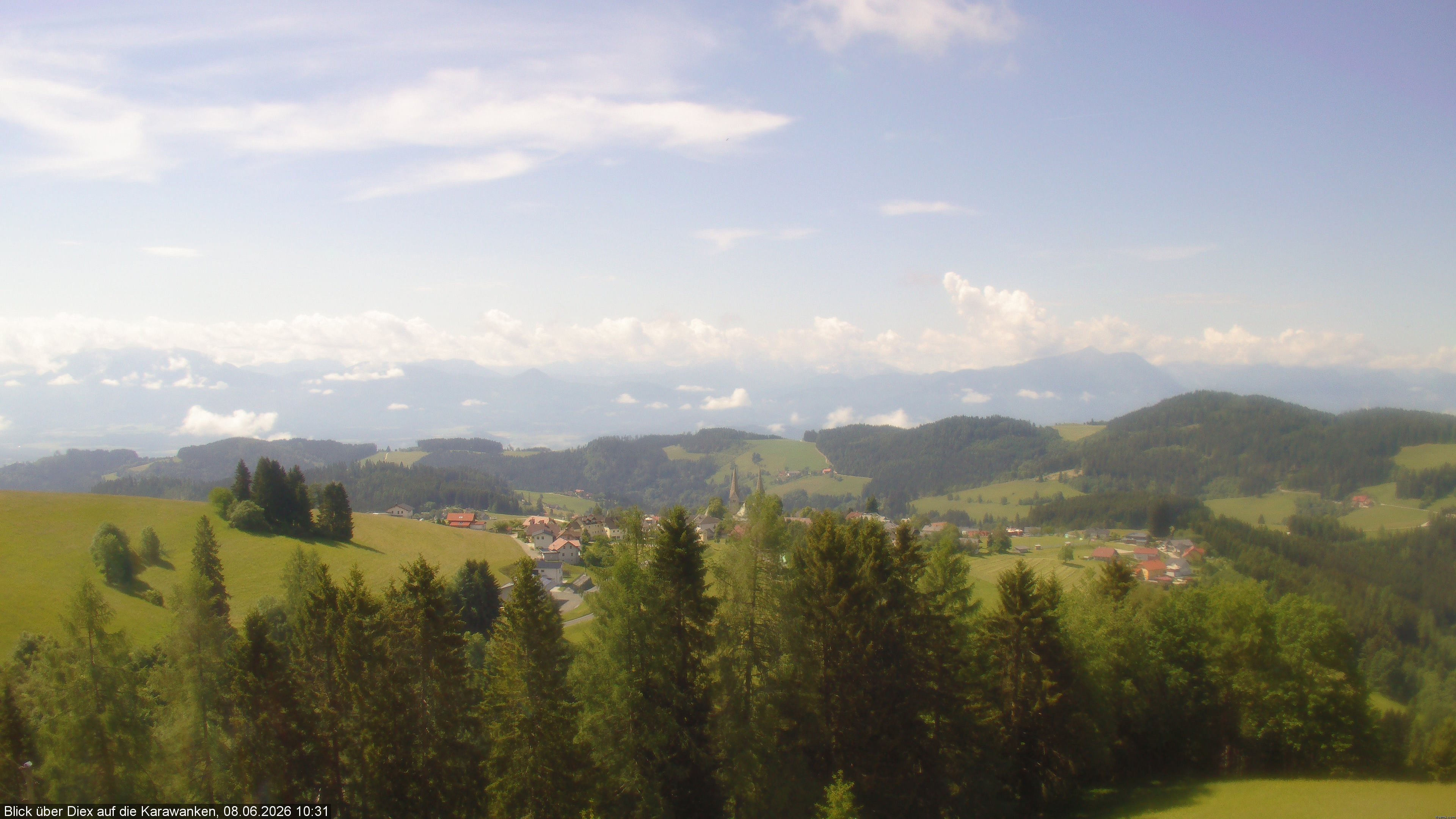 Archiv Foto Webcam Blick auf Diex (Kärnten)