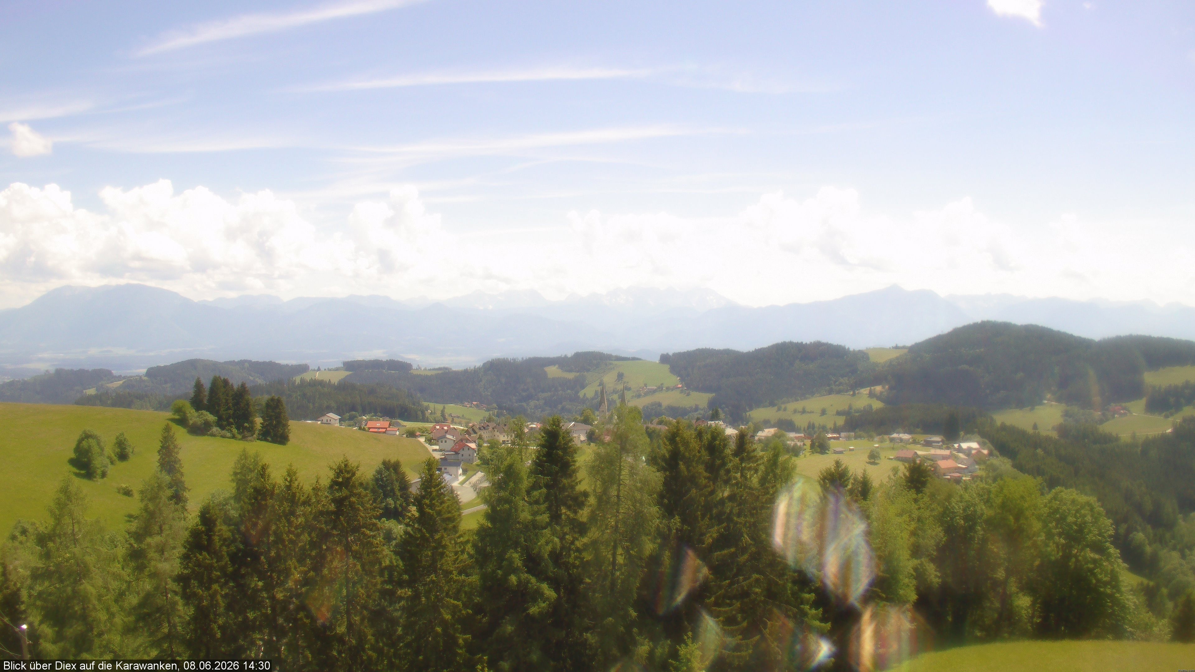 Archiv Foto Webcam Blick auf Diex (Kärnten)