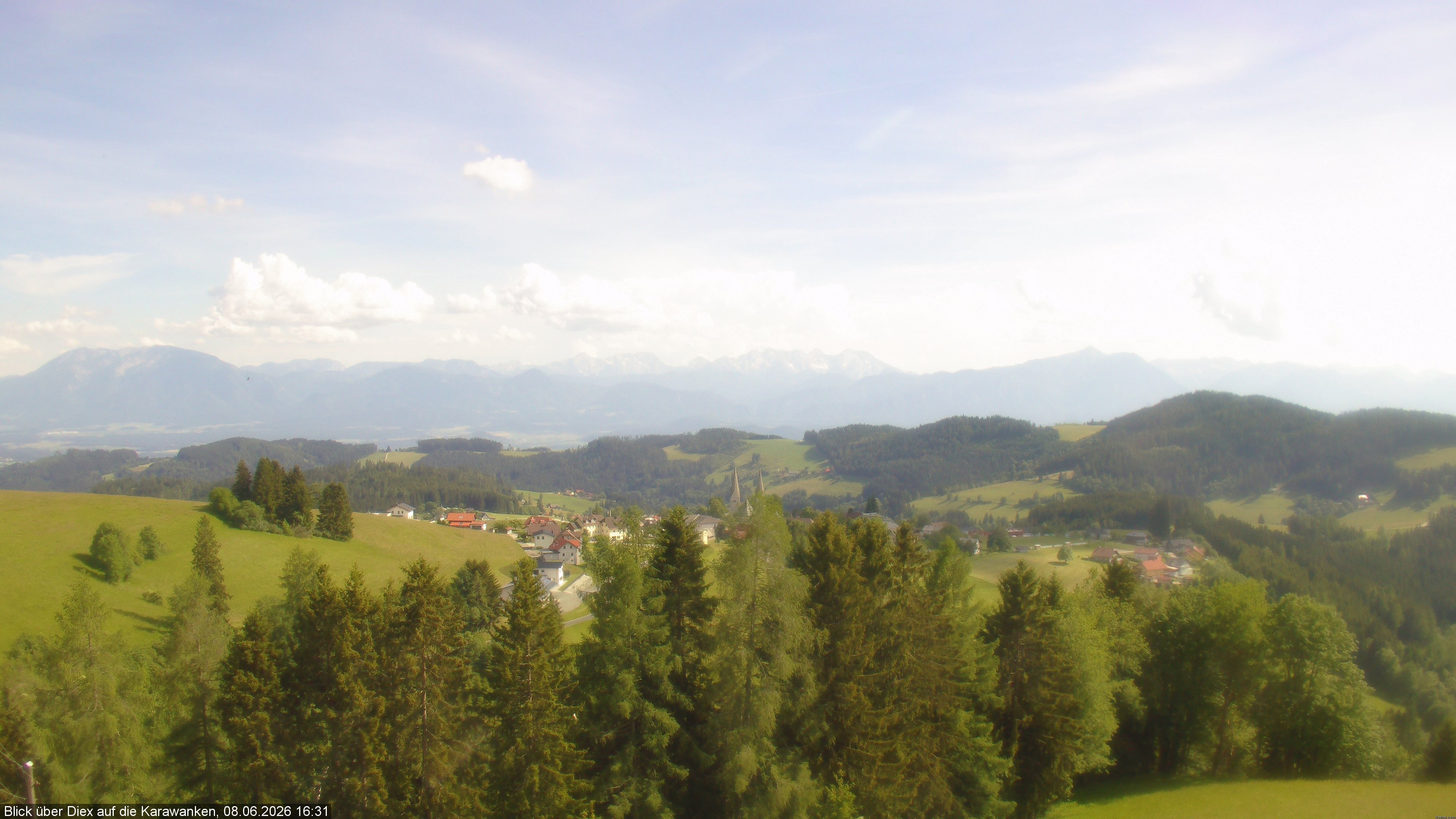 Archiv Foto Webcam Blick auf Diex (Kärnten)