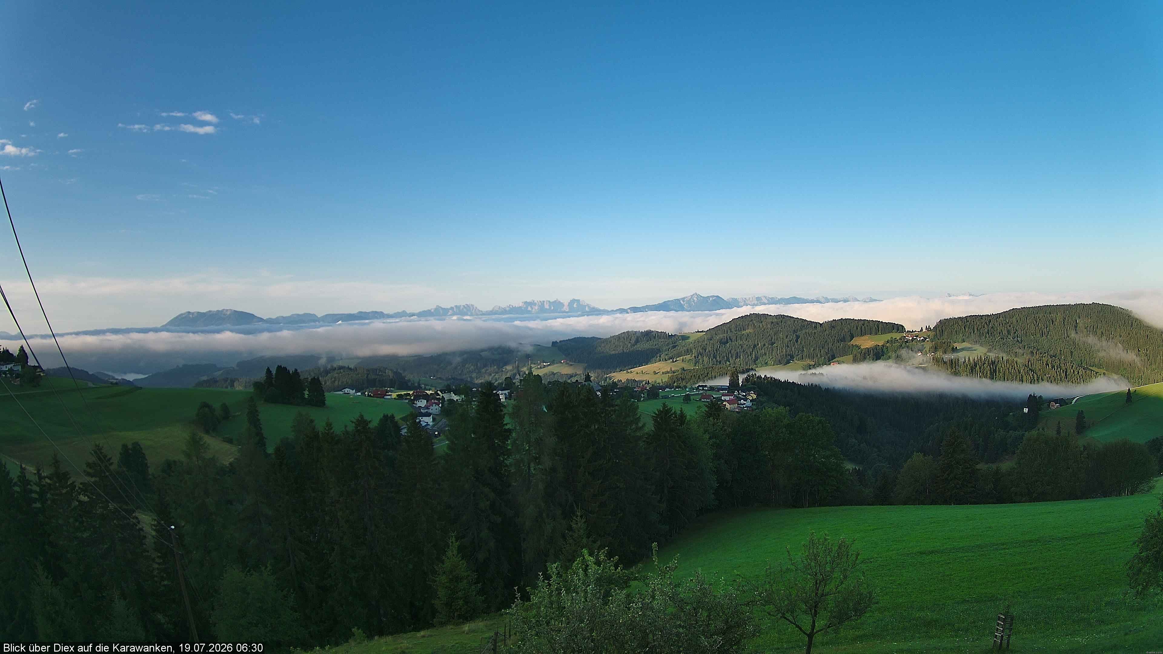 Archiv Foto Webcam Blick auf Diex (Kärnten)