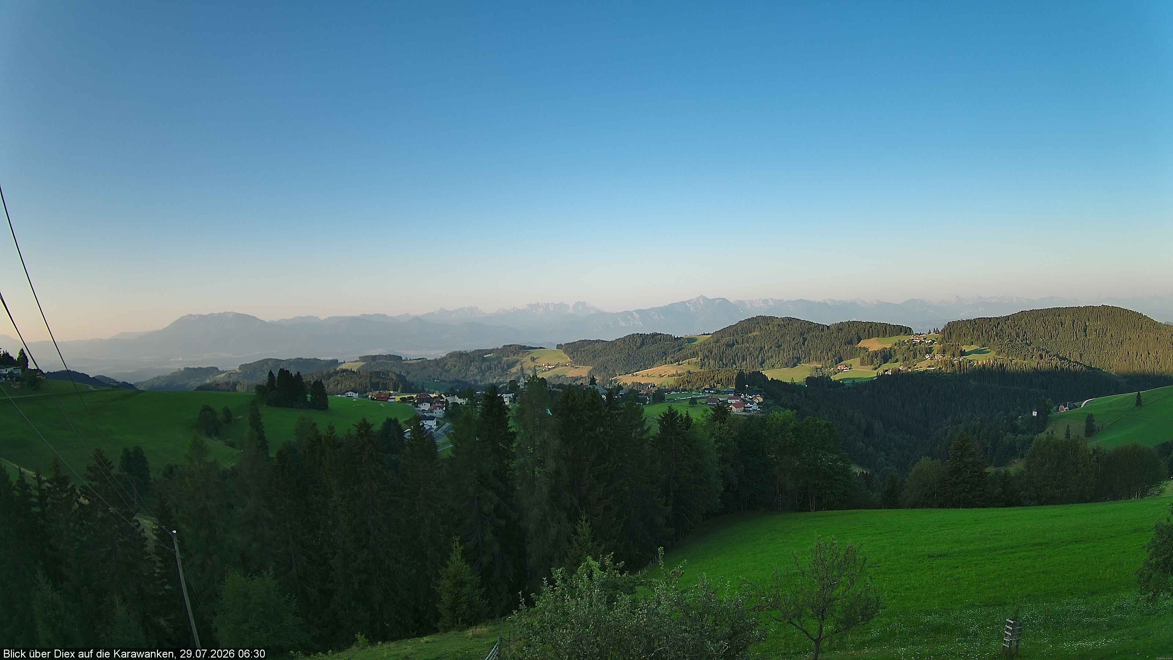 Archiv Foto Webcam Blick auf Diex (Kärnten)