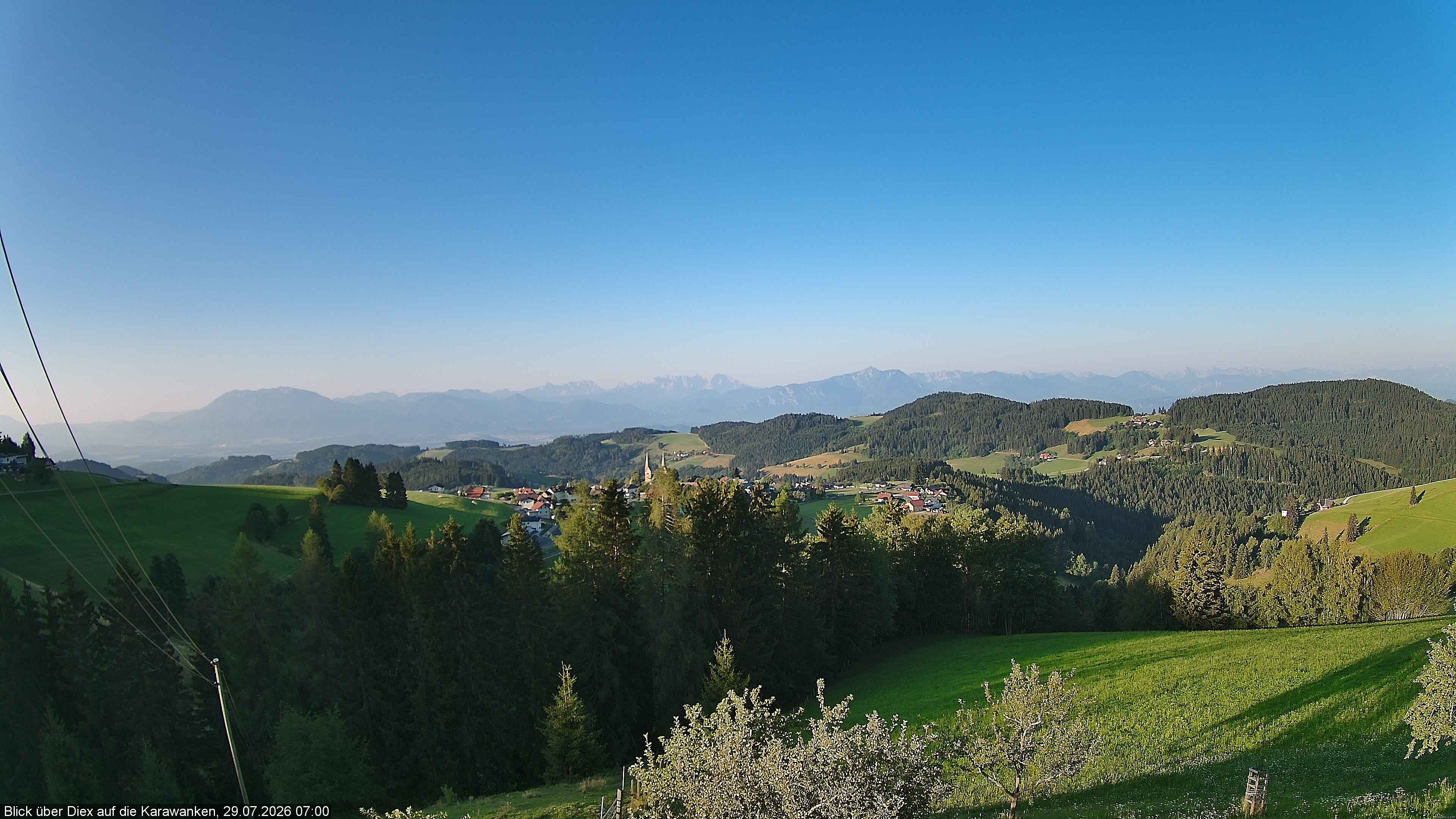 Archiv Foto Webcam Blick auf Diex (Kärnten)