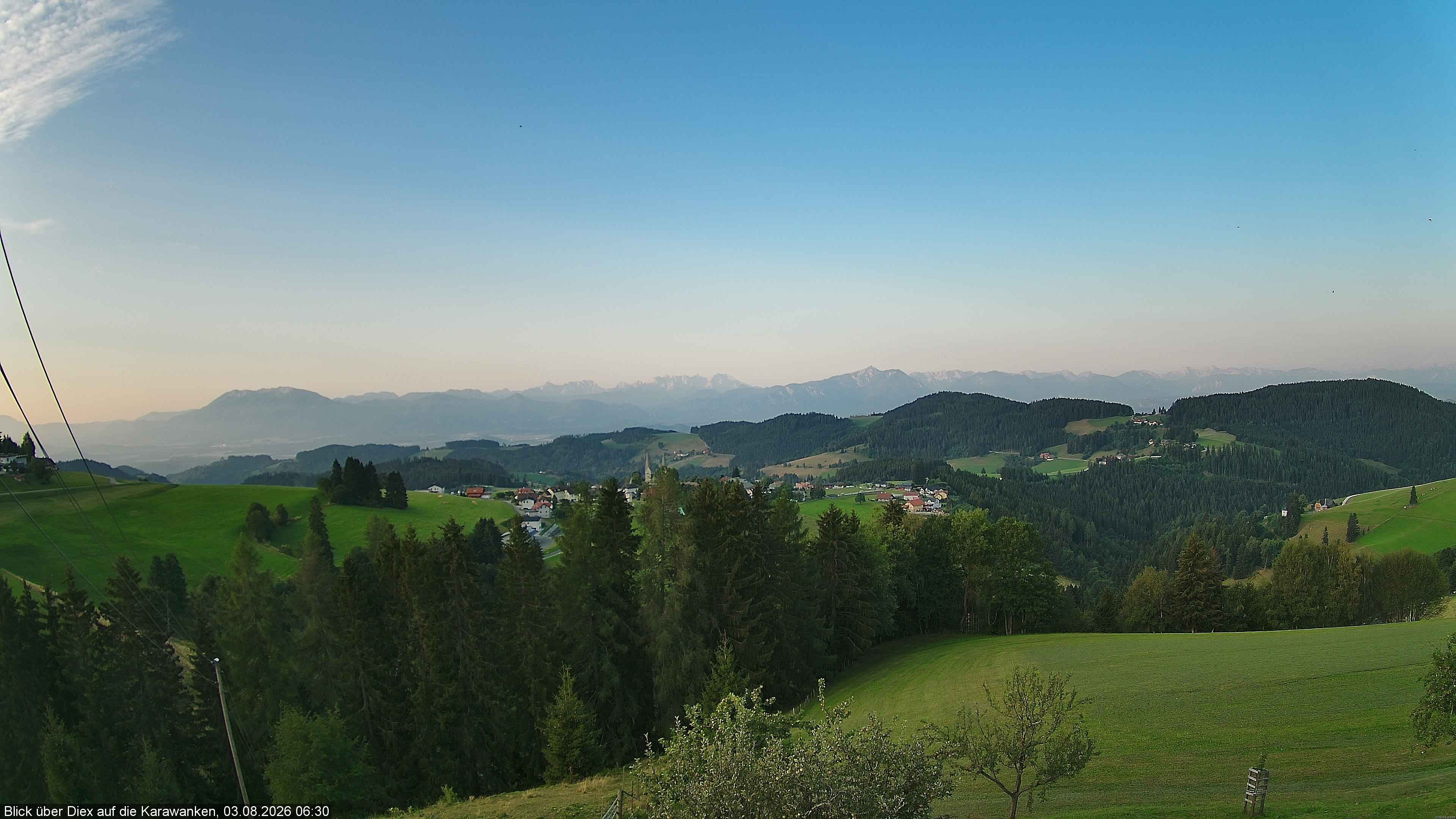 Archiv Foto Webcam Blick auf Diex (Kärnten)