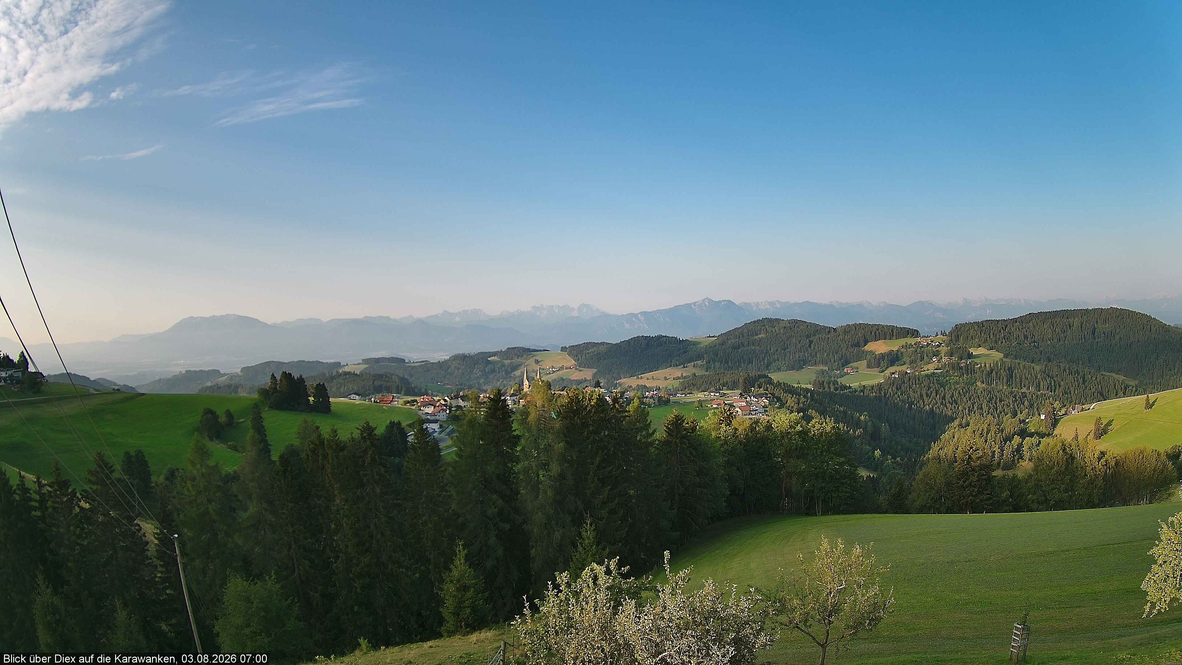 Archiv Foto Webcam Blick auf Diex (Kärnten)