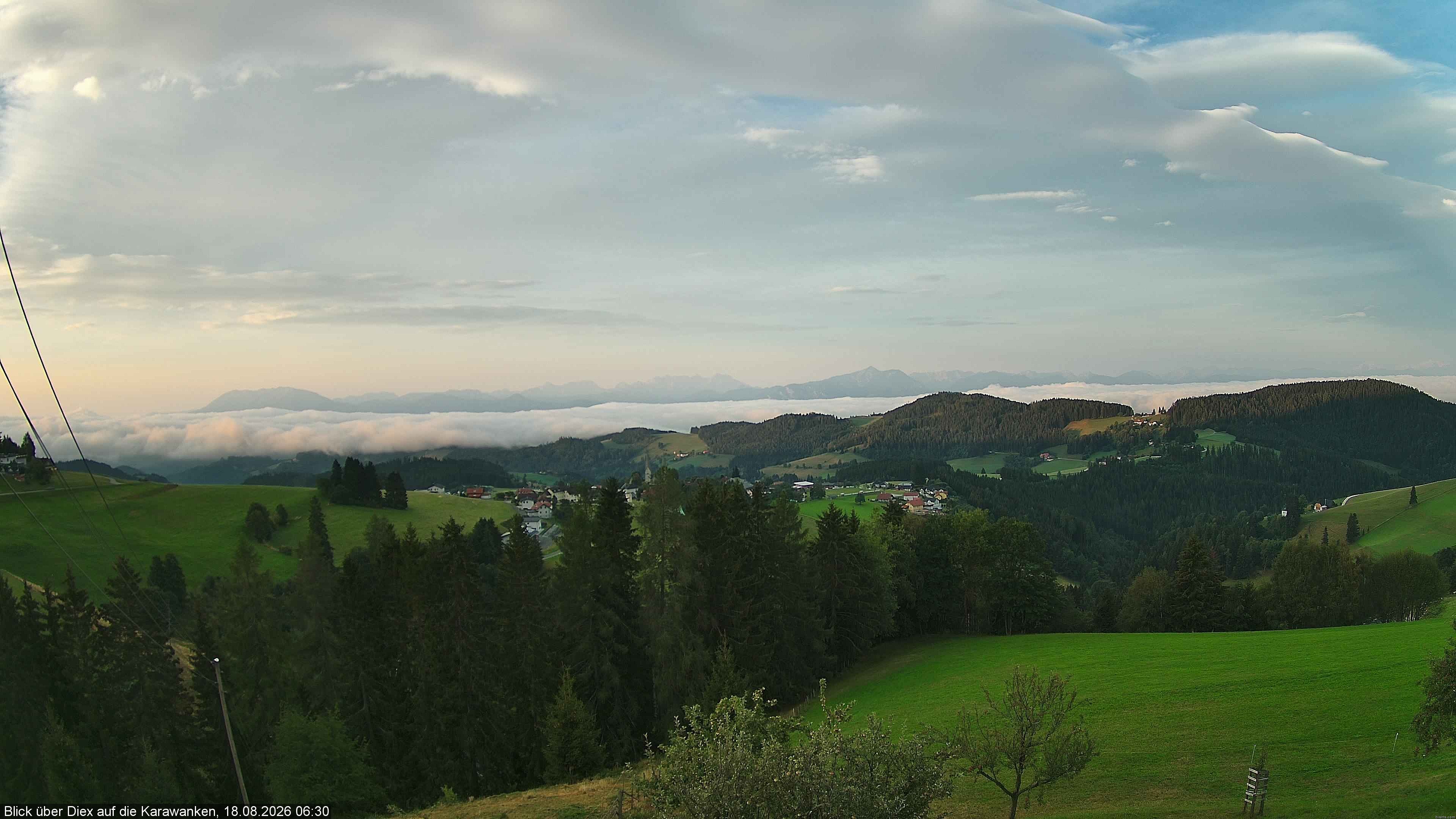 Archiv Foto Webcam Blick auf Diex (Kärnten)