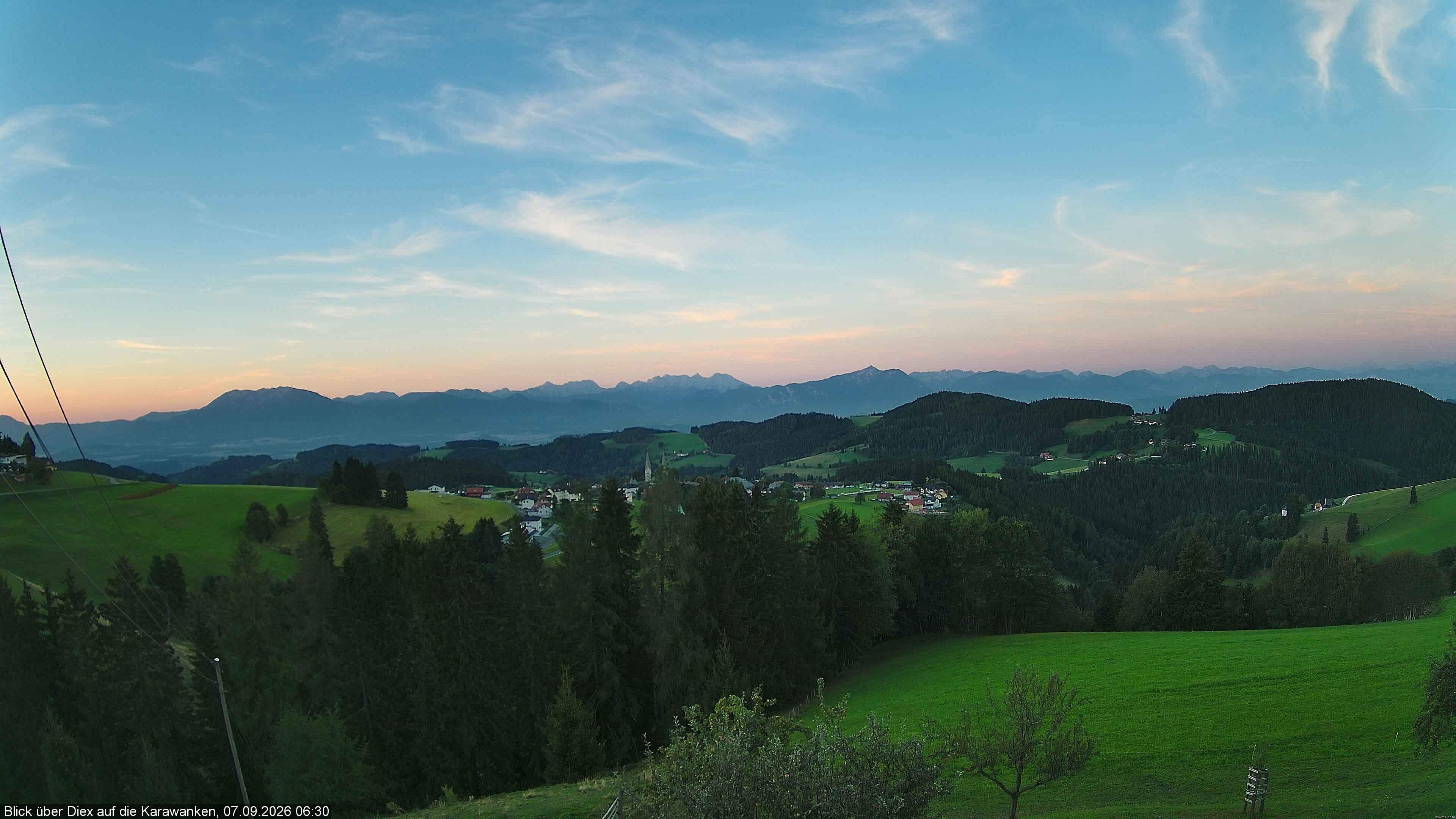 Archiv Foto Webcam Blick auf Diex (Kärnten)