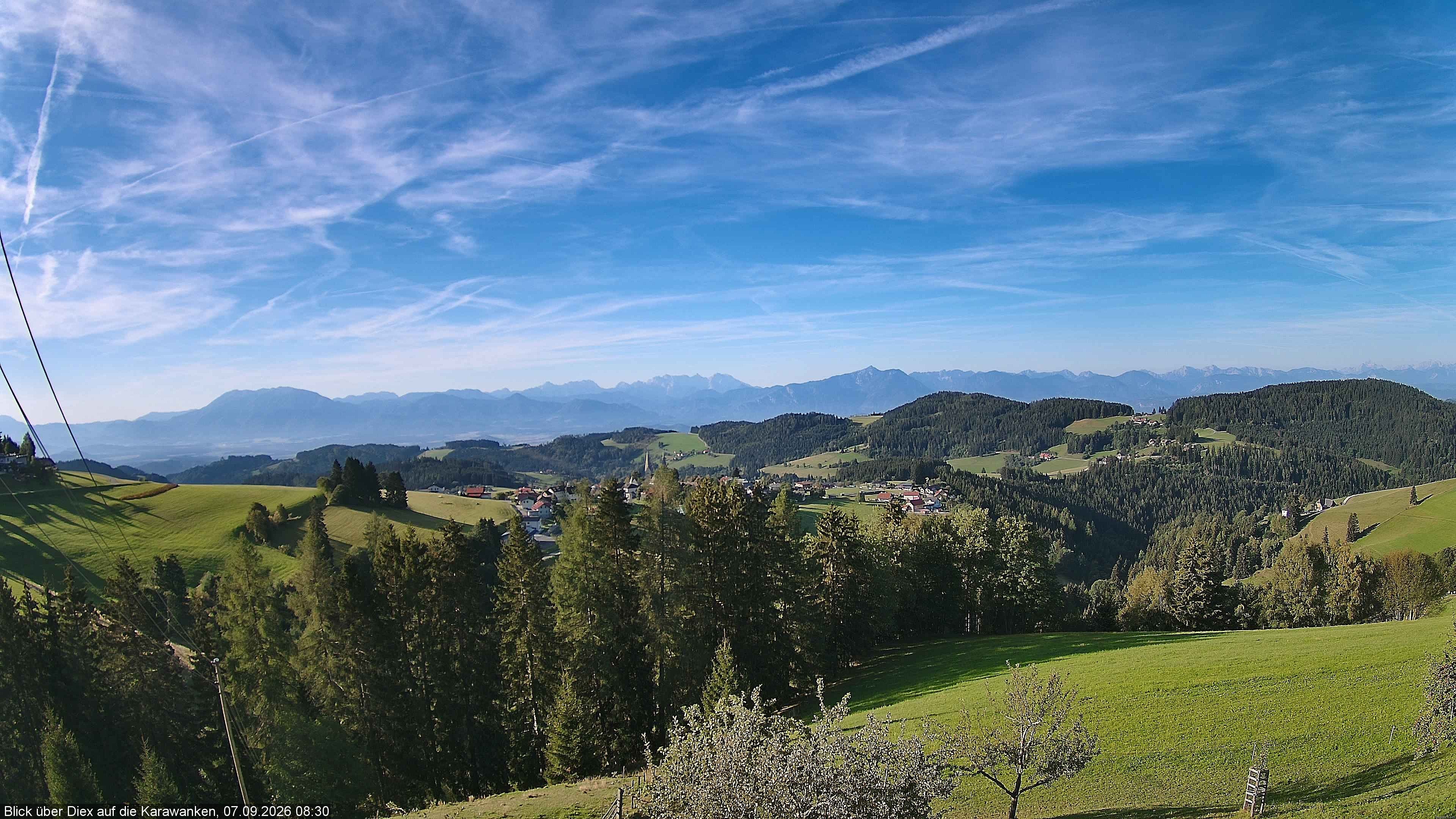 Archiv Foto Webcam Blick auf Diex (Kärnten)