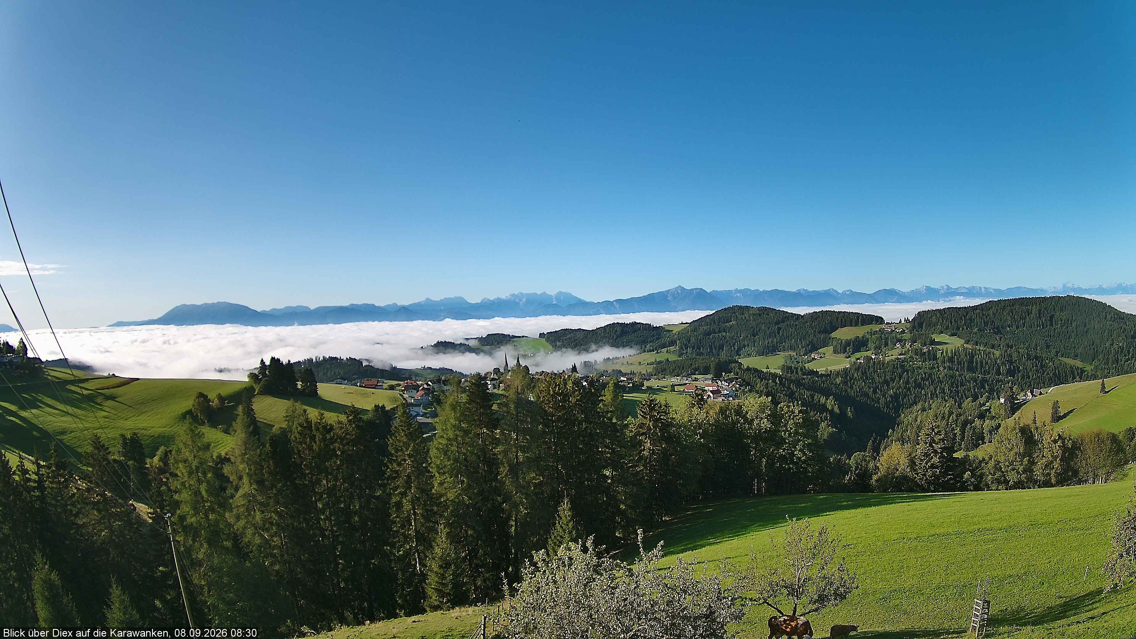 Archiv Foto Webcam Blick auf Diex (Kärnten)