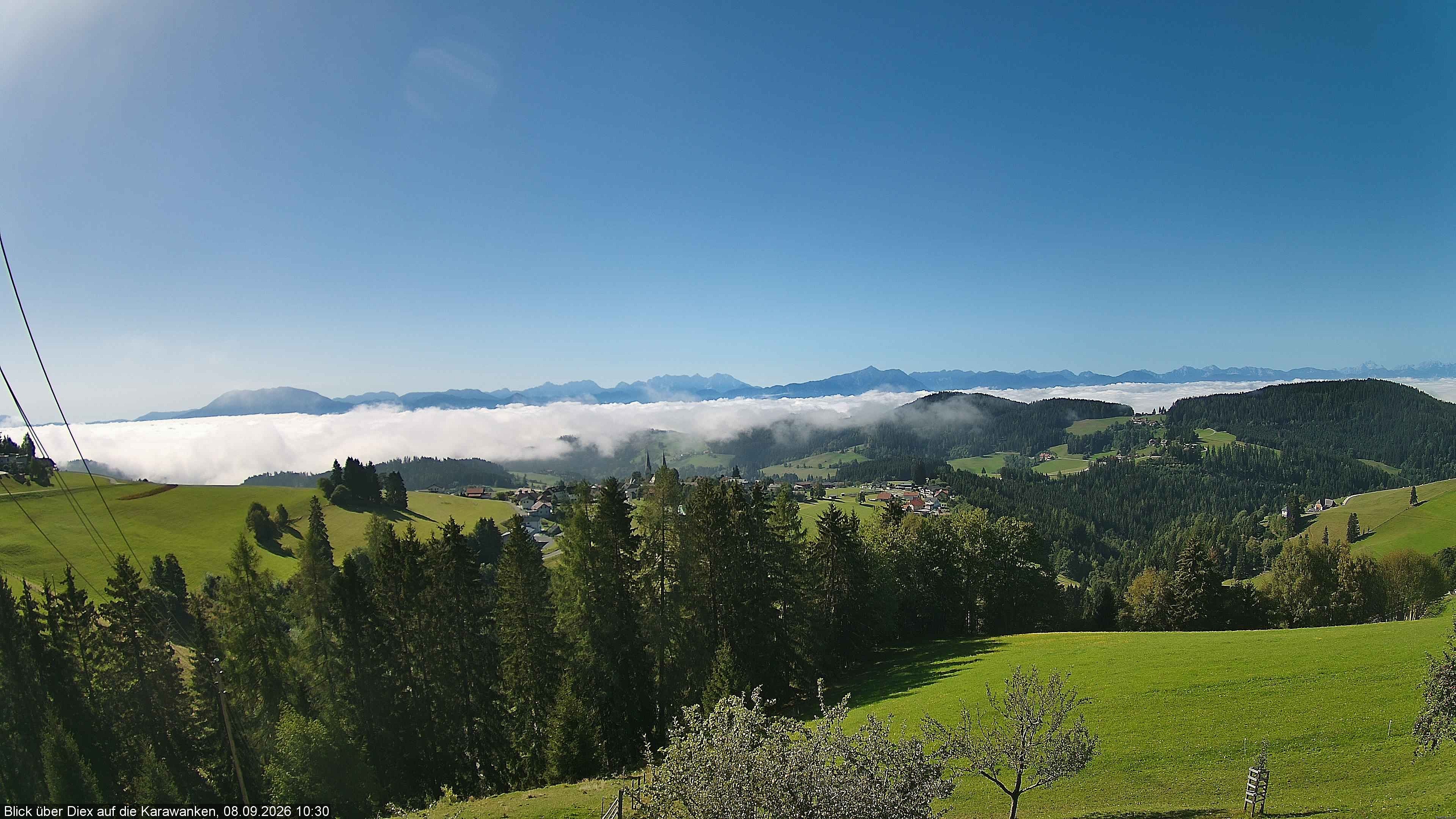 Archiv Foto Webcam Blick auf Diex (Kärnten)