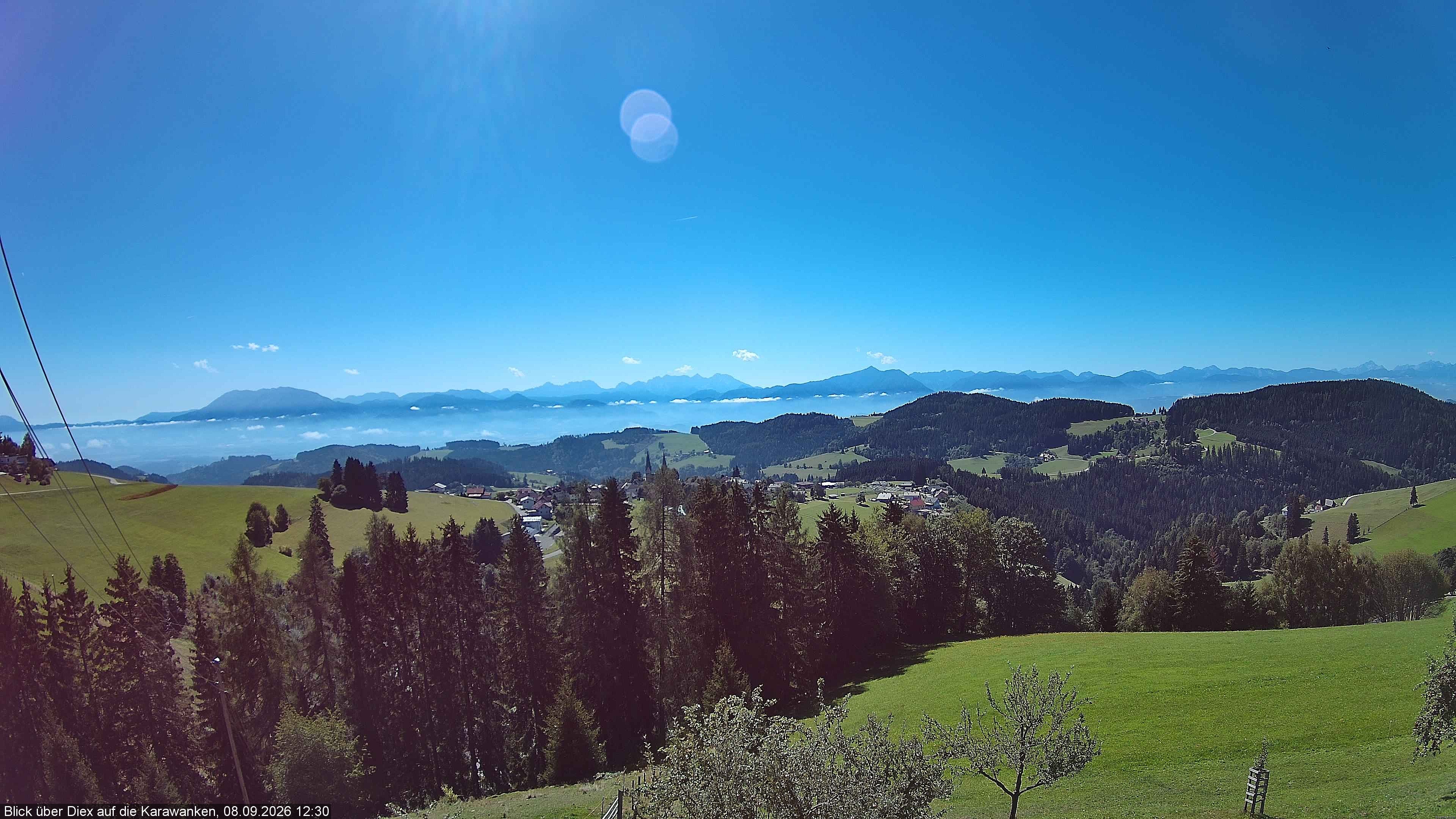 Archiv Foto Webcam Blick auf Diex (Kärnten)