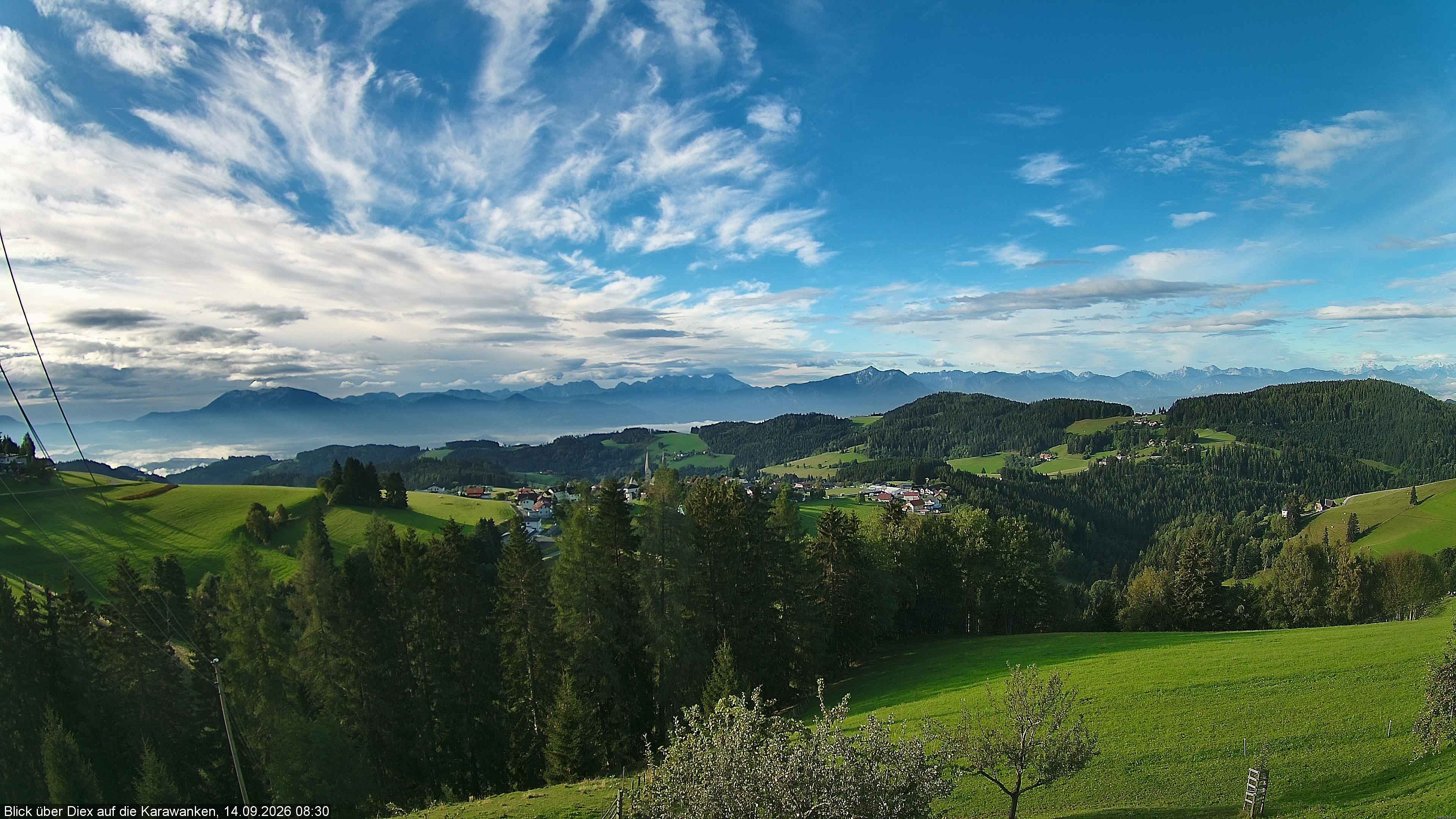 Archiv Foto Webcam Blick auf Diex (Kärnten)