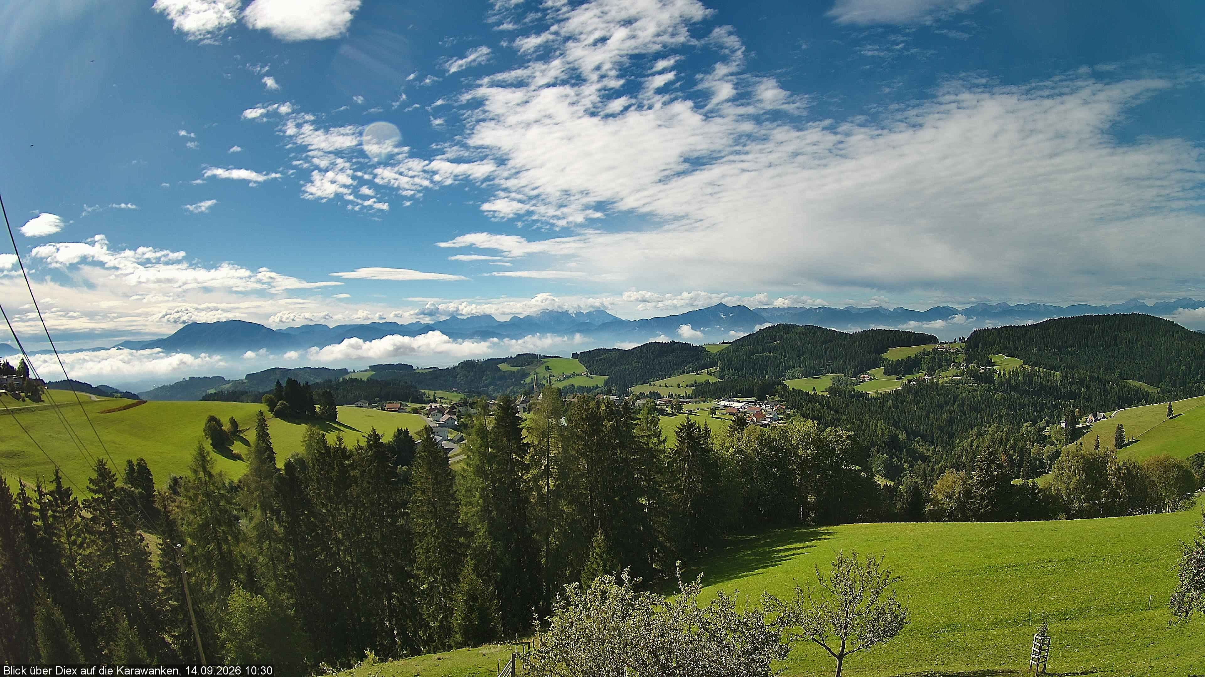 Archiv Foto Webcam Blick auf Diex (Kärnten)
