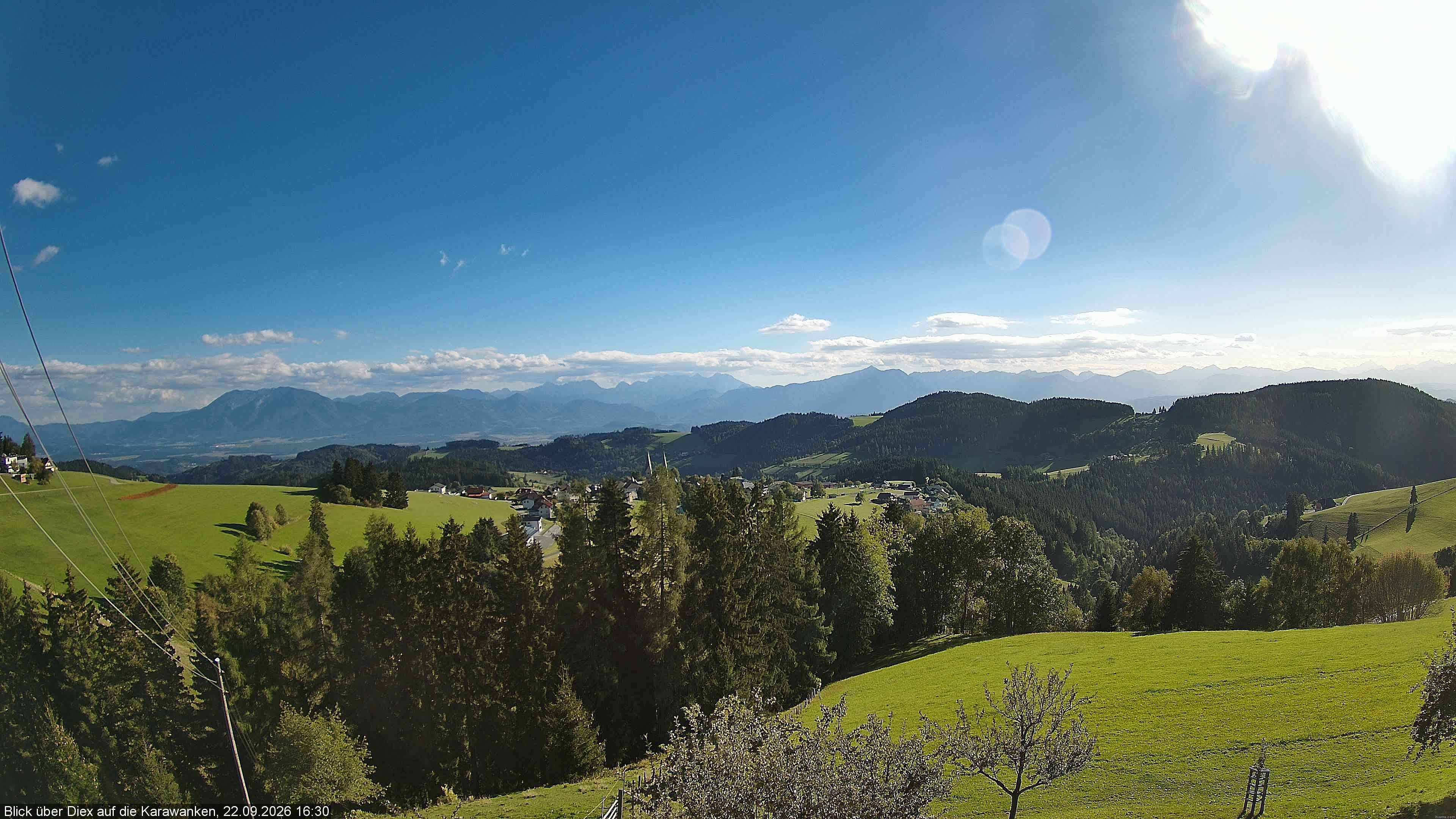 Archiv Foto Webcam Blick auf Diex (Kärnten)