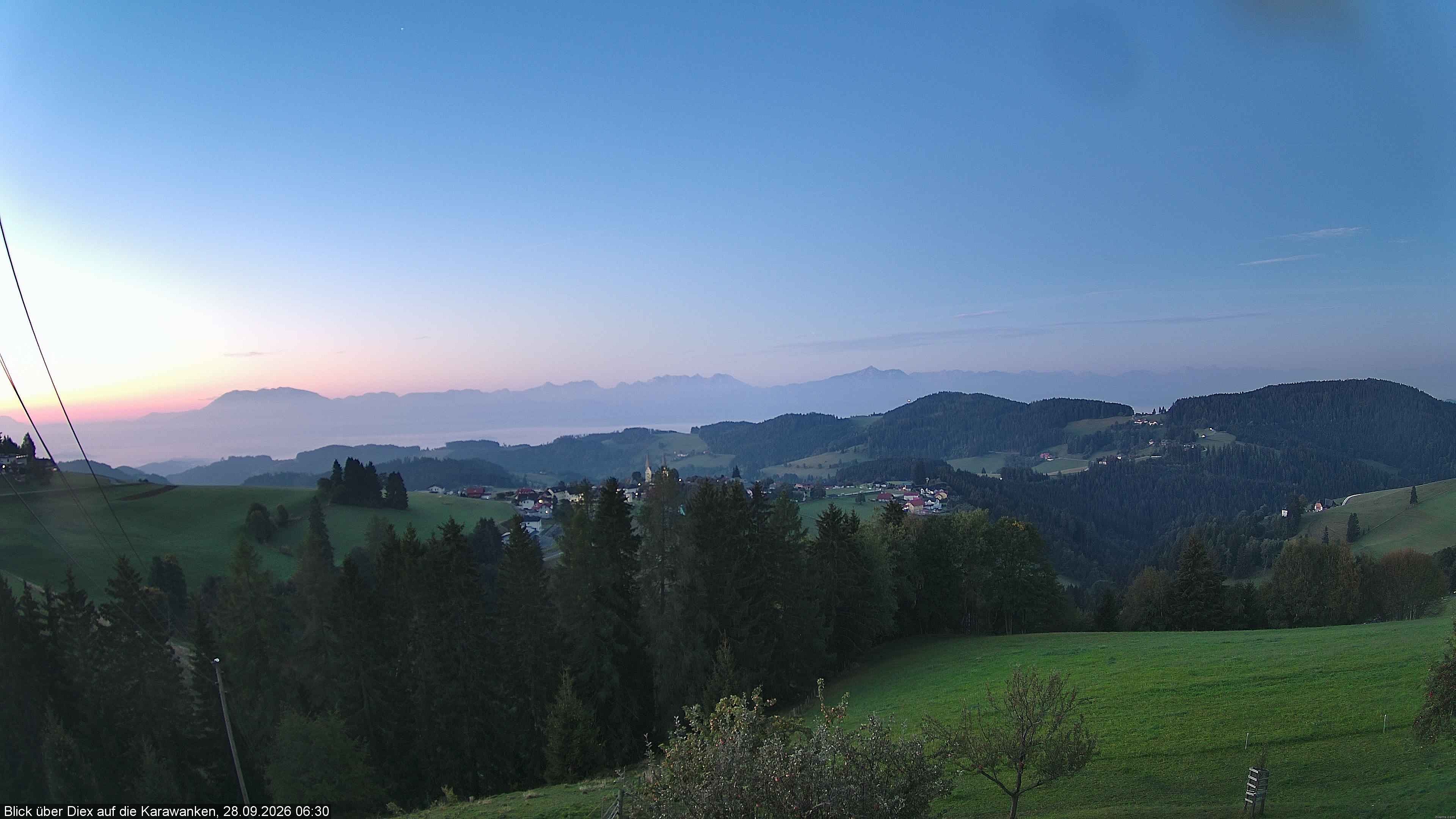 Archiv Foto Webcam Blick auf Diex (Kärnten)