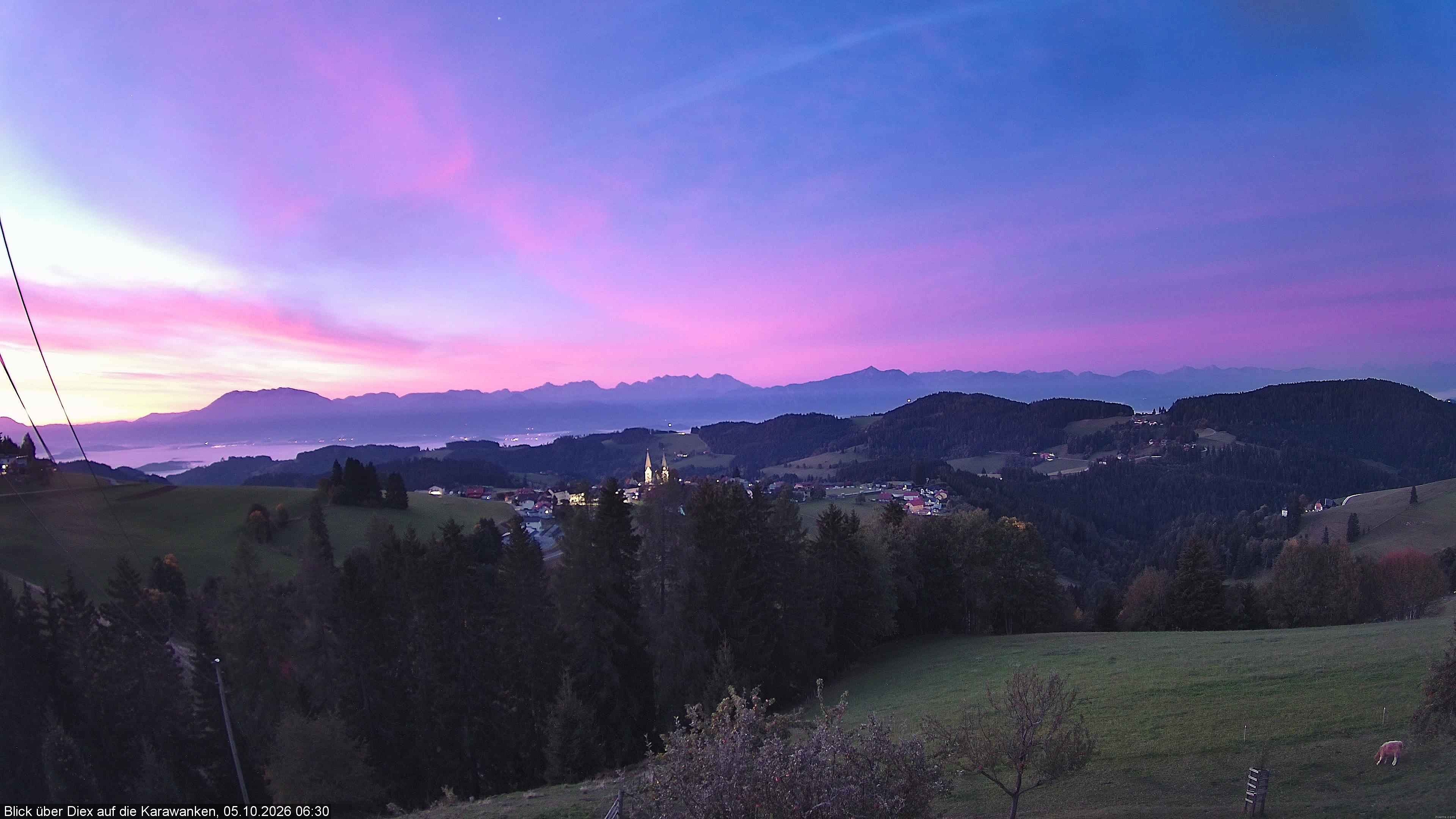 Archiv Foto Webcam Blick auf Diex (Kärnten)