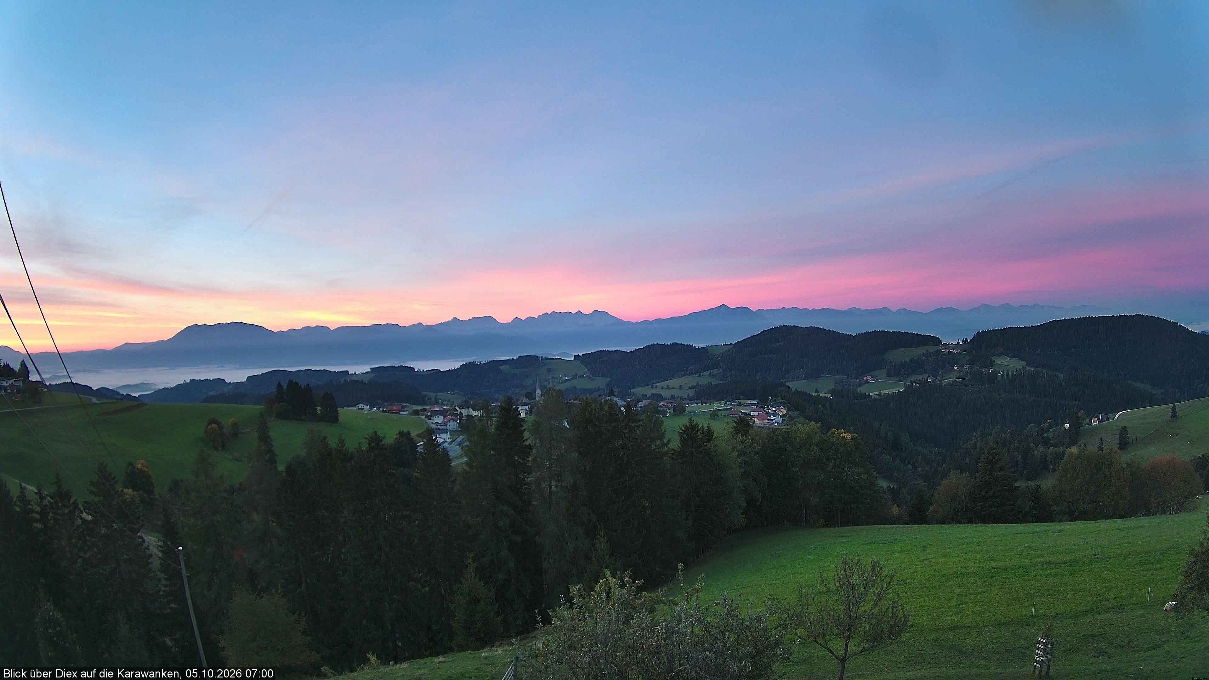 Archiv Foto Webcam Blick auf Diex (Kärnten)