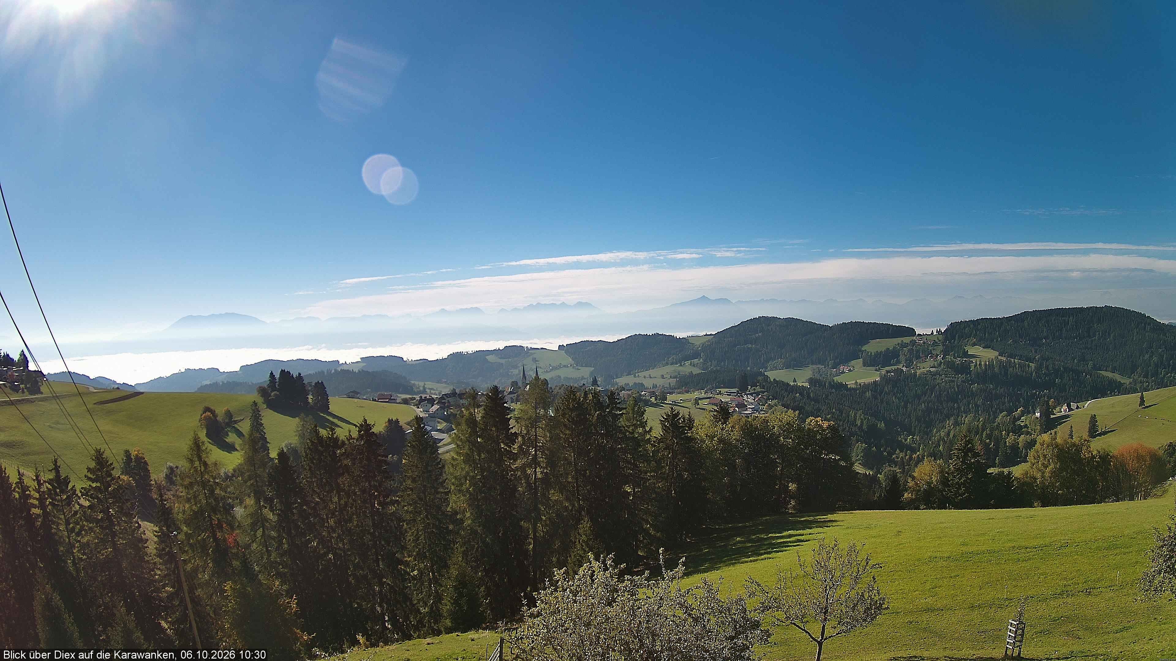 Archiv Foto Webcam Blick auf Diex (Kärnten)