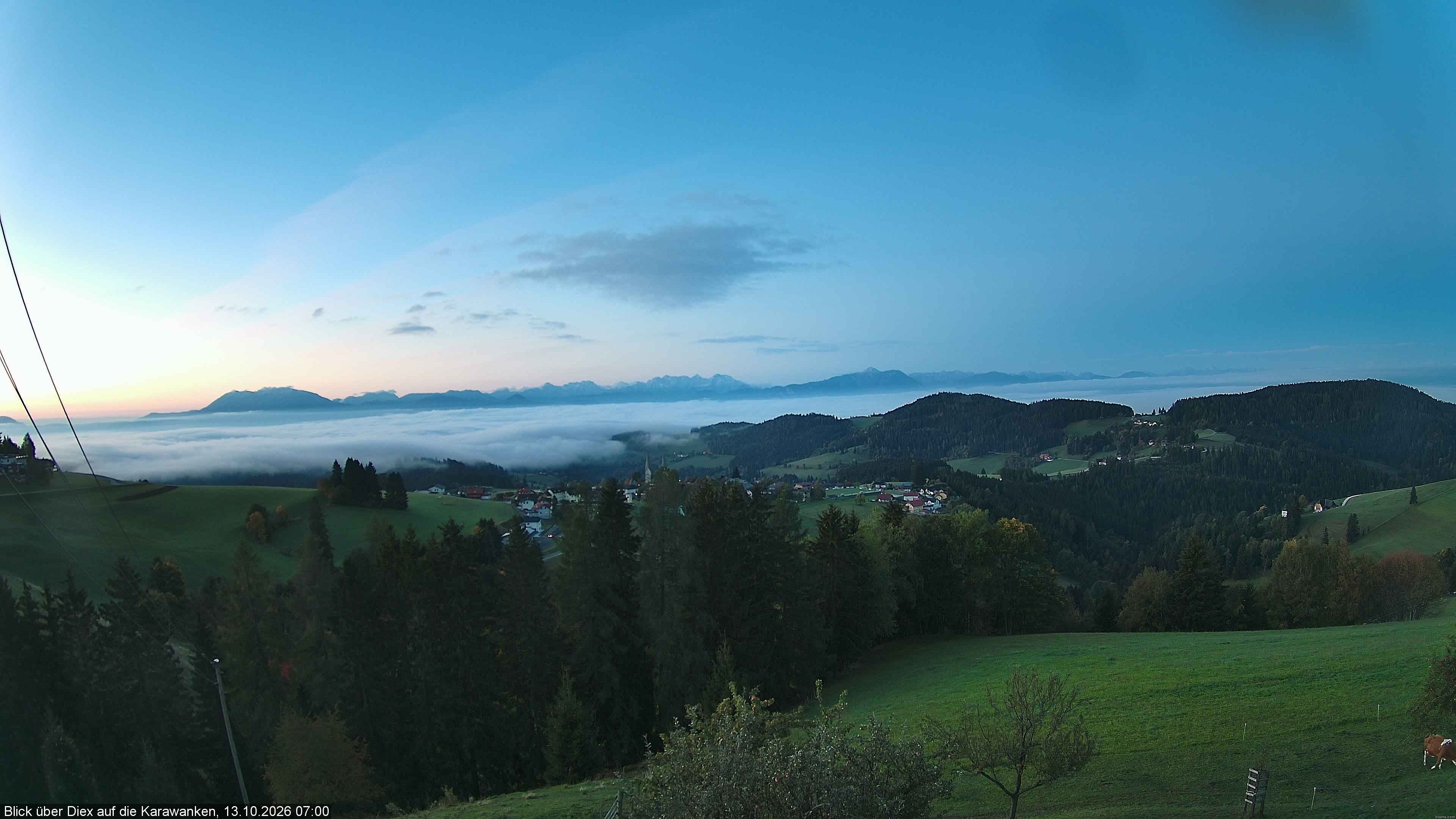 Archiv Foto Webcam Blick auf Diex (Kärnten)