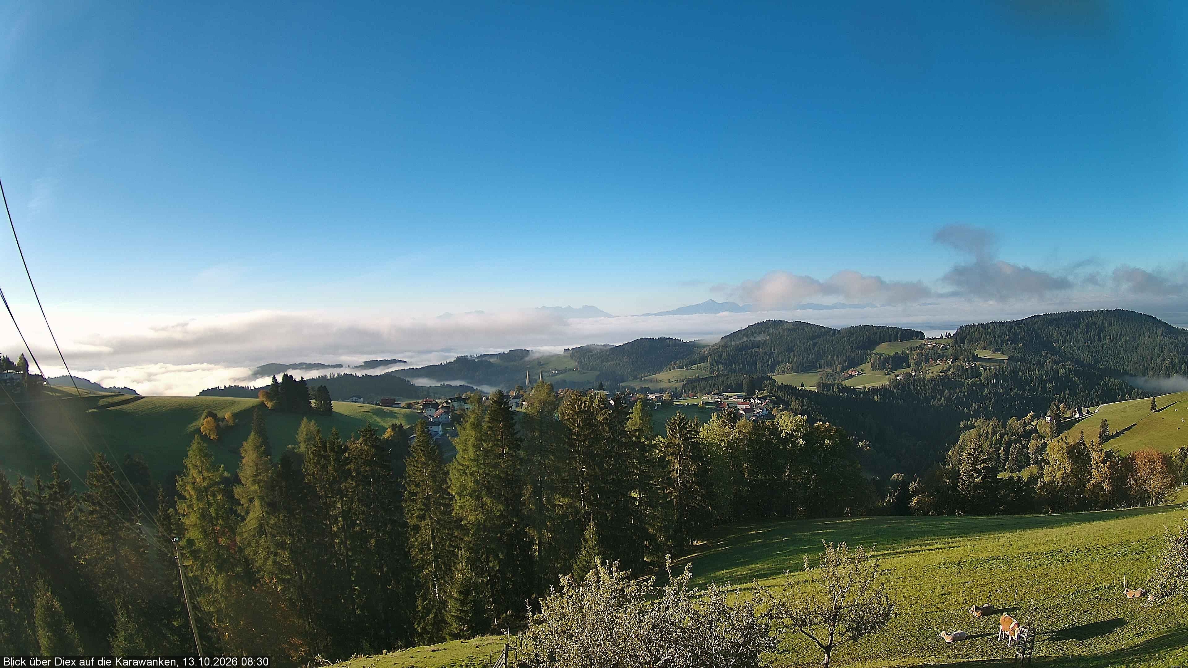 Archiv Foto Webcam Blick auf Diex (Kärnten)