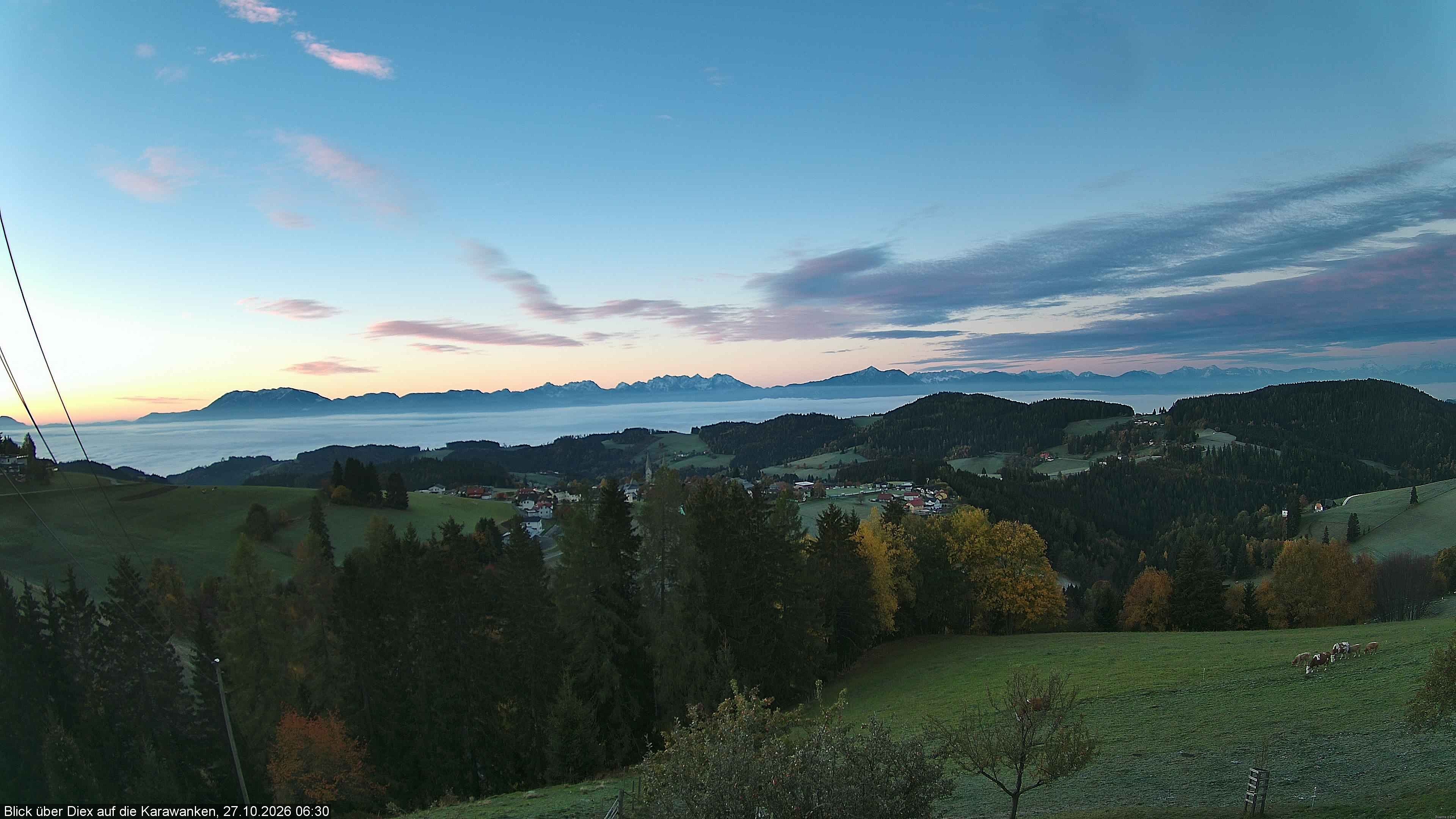 Archiv Foto Webcam Blick auf Diex (Kärnten)