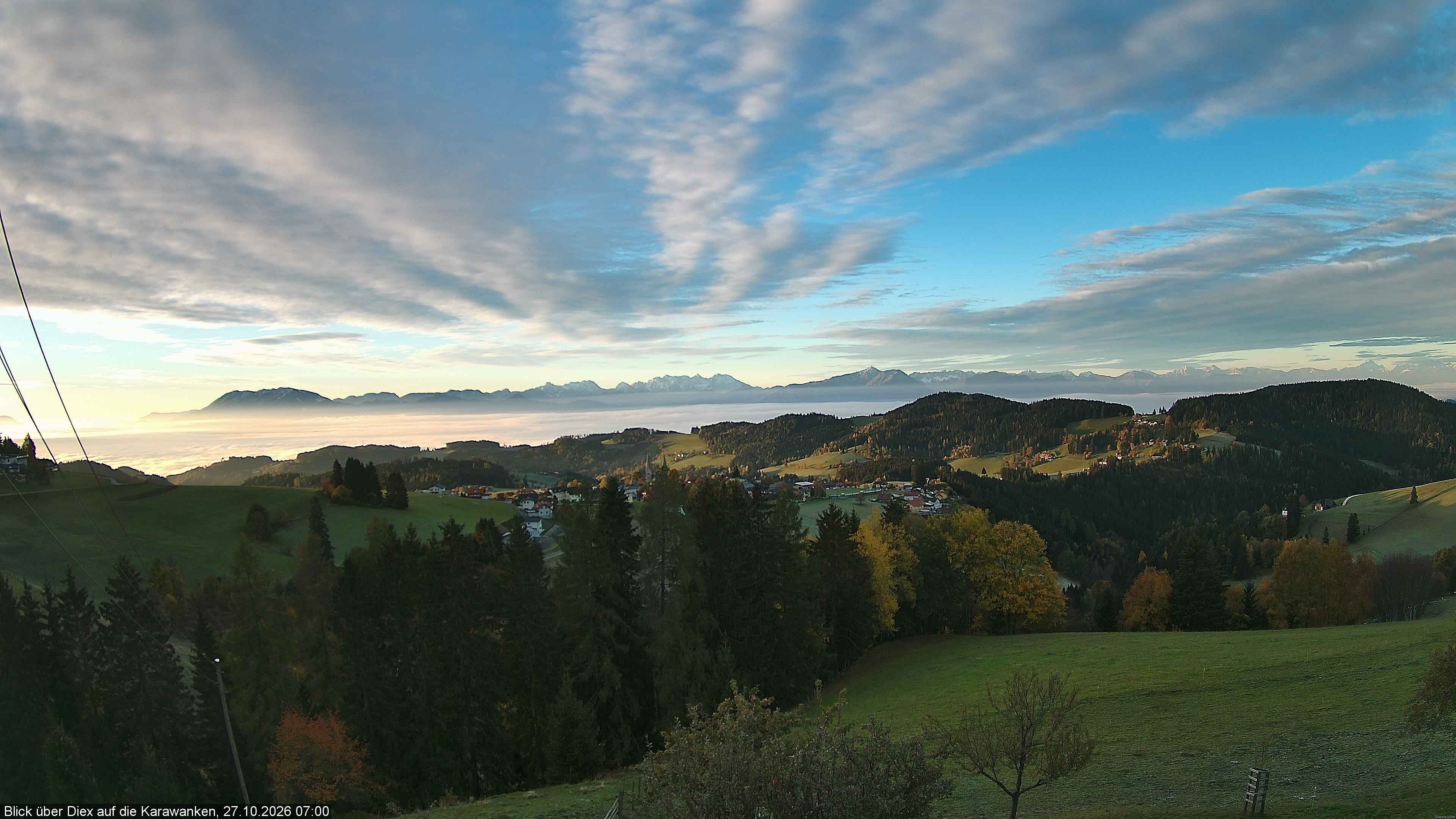 Archiv Foto Webcam Blick auf Diex (Kärnten)