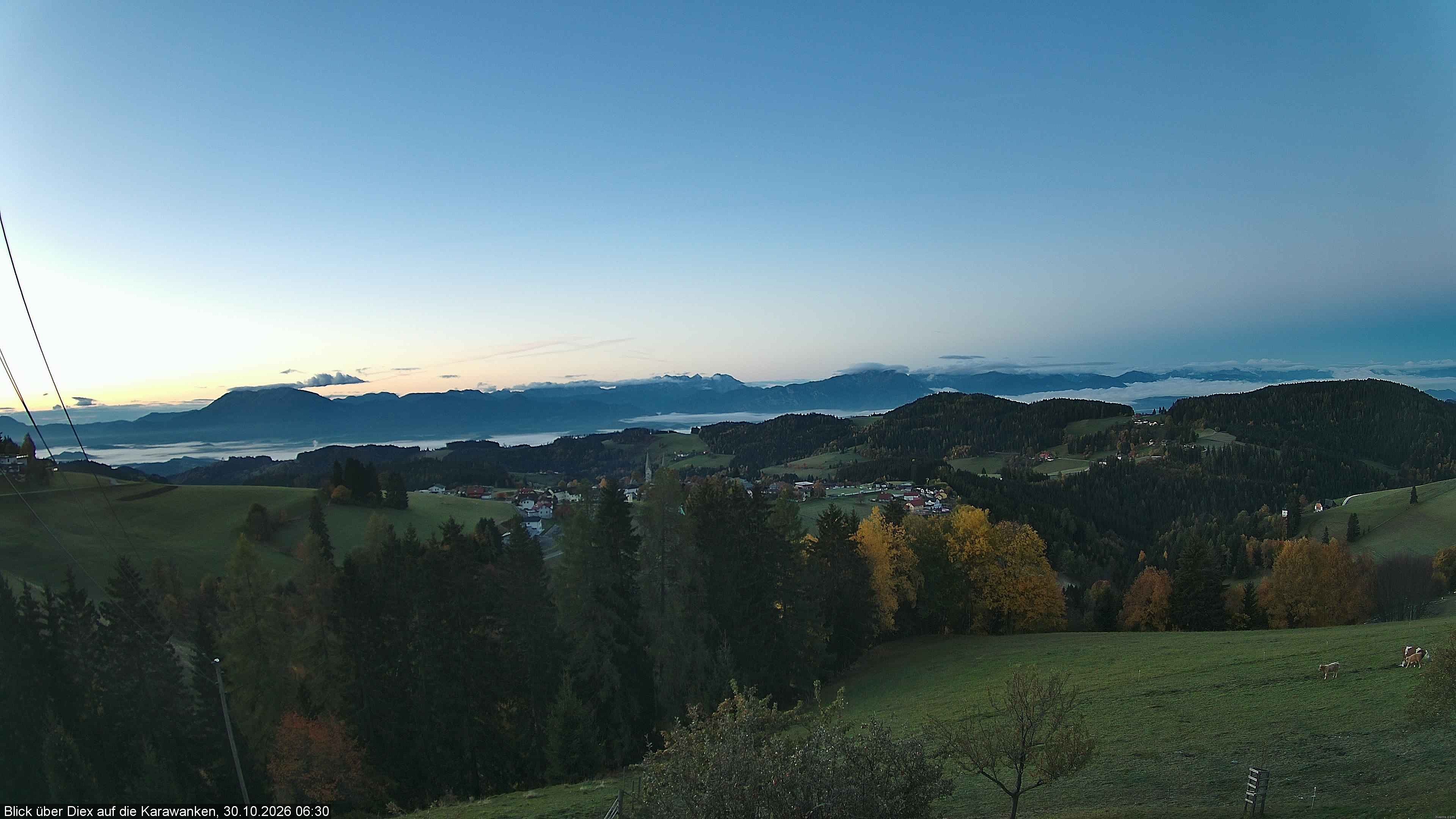 Archiv Foto Webcam Blick auf Diex (Kärnten)
