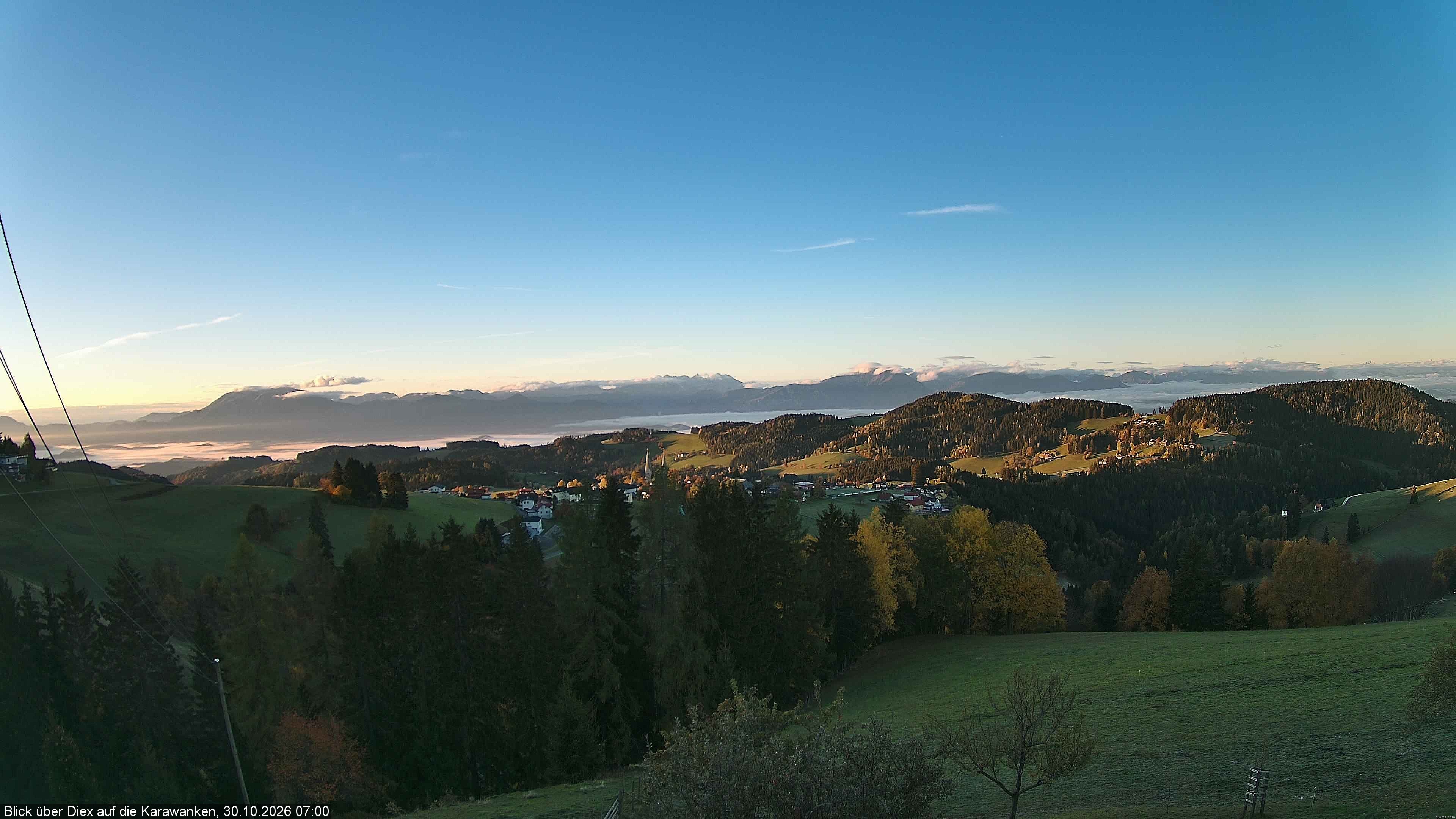 Archiv Foto Webcam Blick auf Diex (Kärnten)