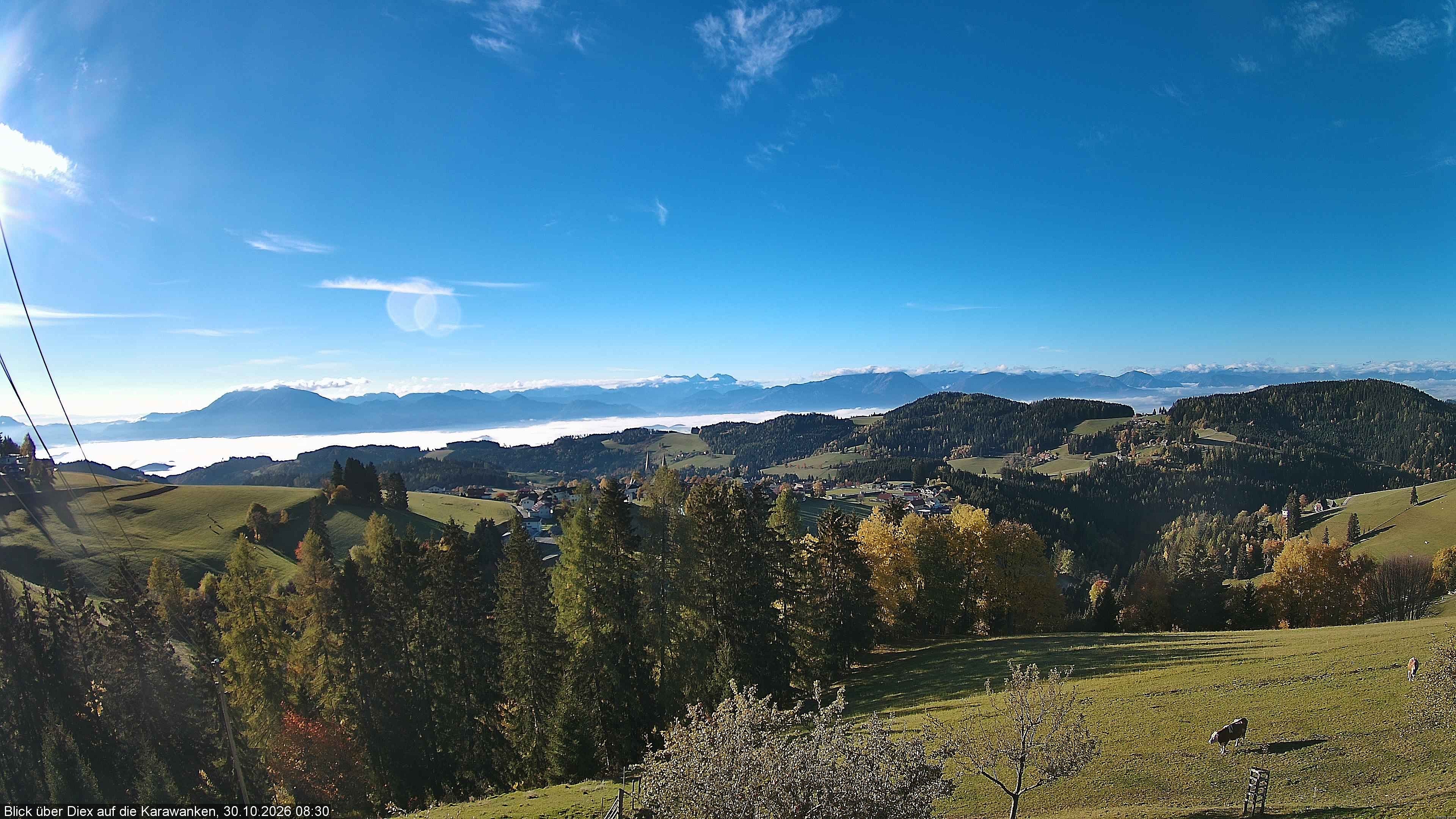 Archiv Foto Webcam Blick auf Diex (Kärnten)