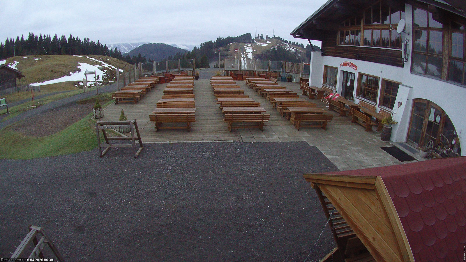 Archived image Webcam Mountain Restaurant Dreiländereck