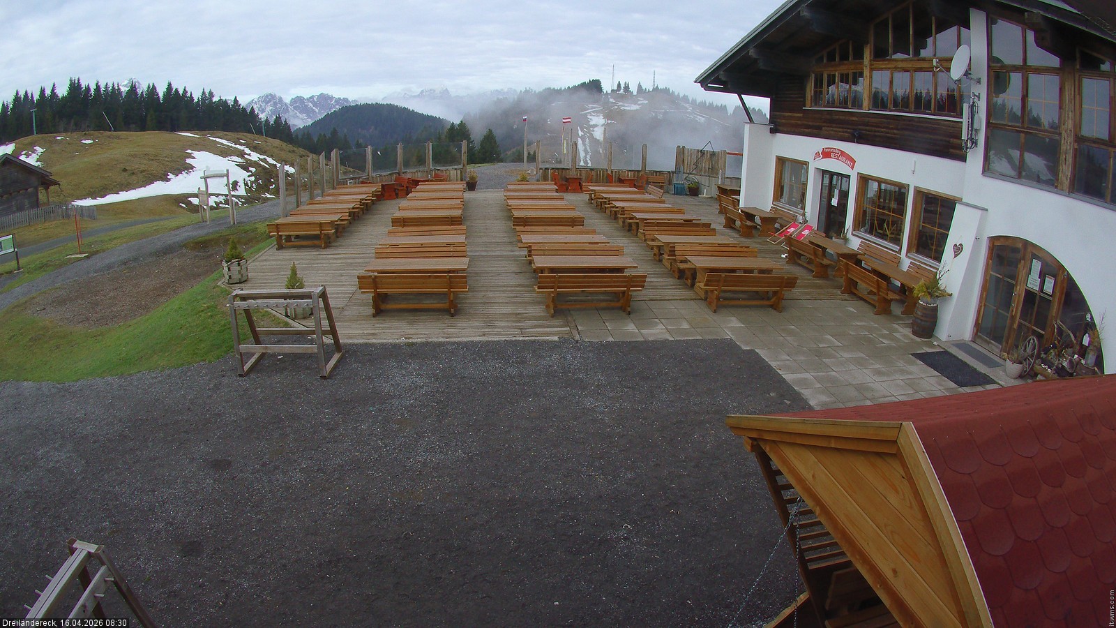 Archived image Webcam Mountain Restaurant Dreiländereck