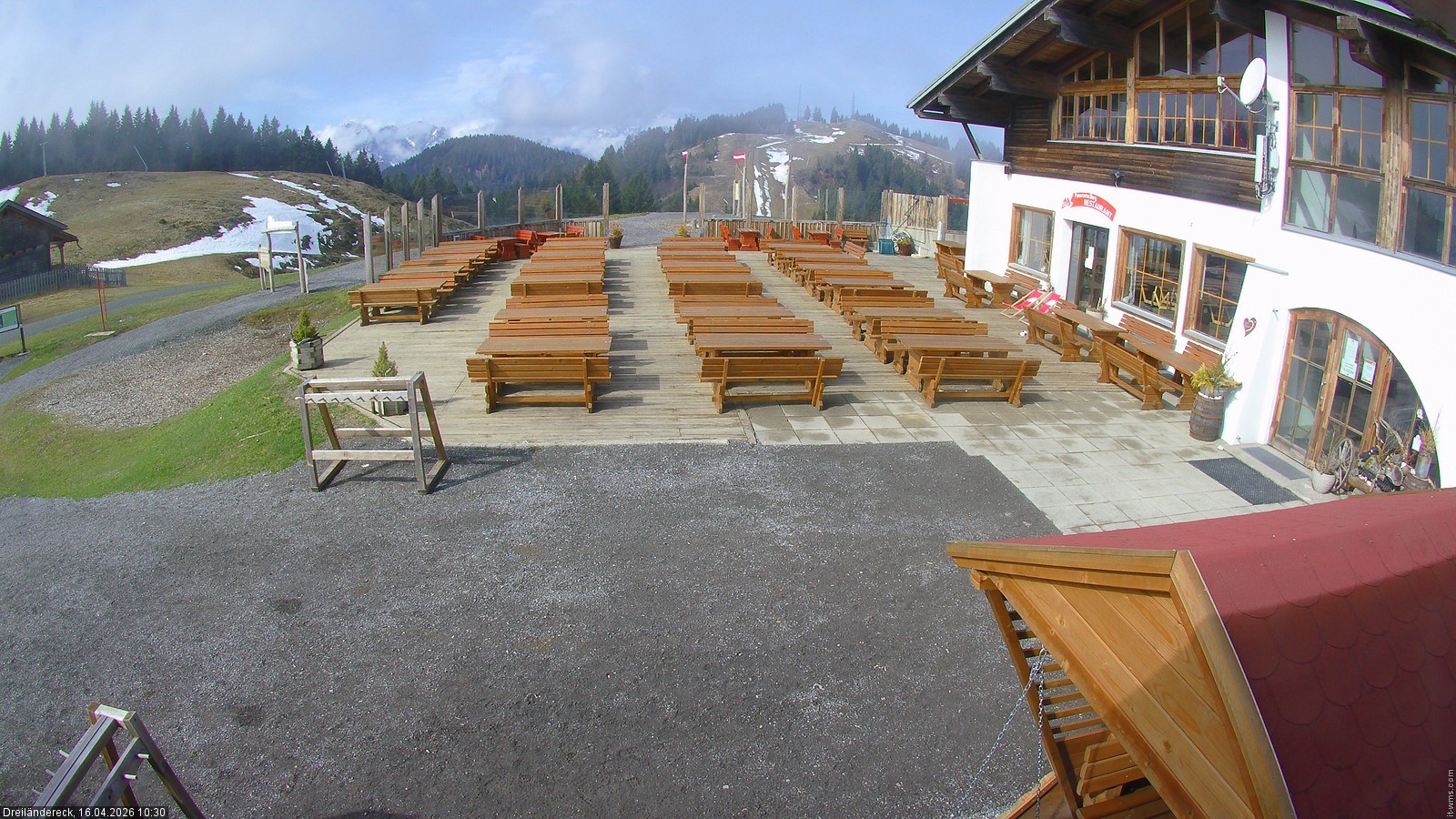 Archived image Webcam Mountain Restaurant Dreiländereck