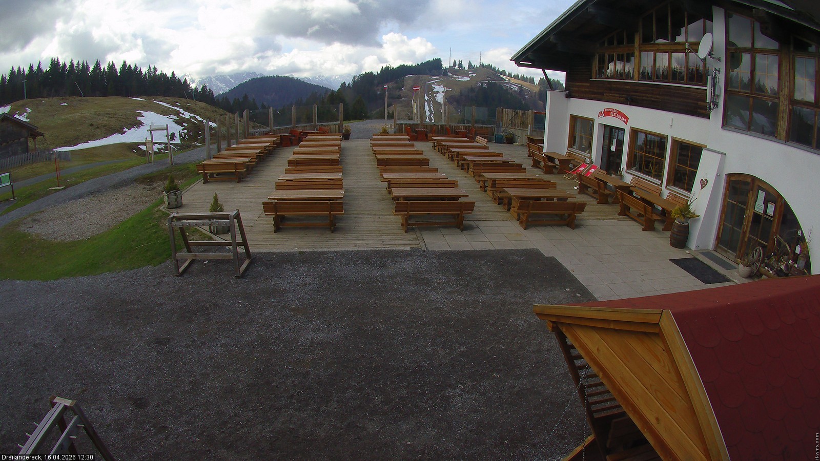 Archived image Webcam Mountain Restaurant Dreiländereck