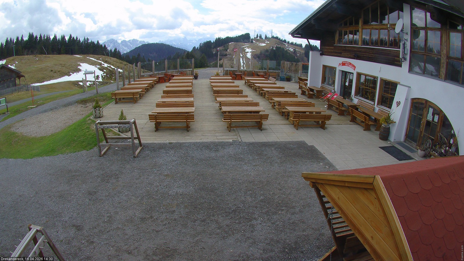 Archived image Webcam Mountain Restaurant Dreiländereck